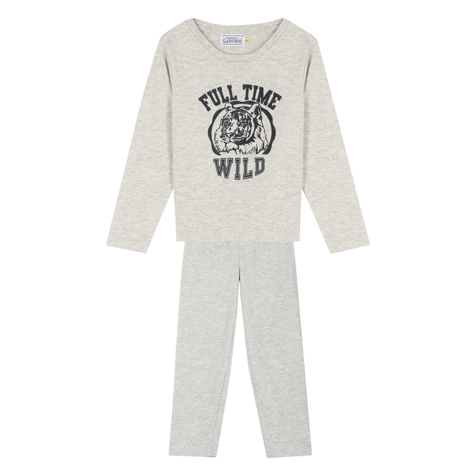 Pyjama en jersey 3/12 ans Gris – Stokomani
