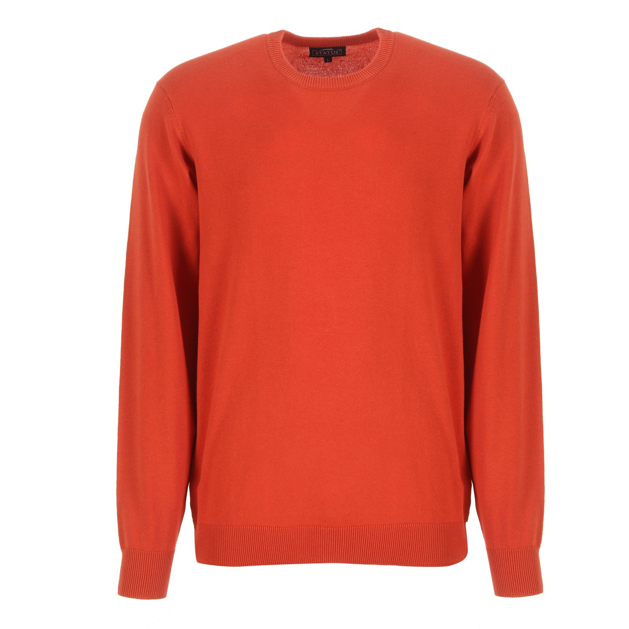 Sweat-shirt Col Rond Alan Flusser - Orange, Tricot Câble - Taille 2XL - 100% Coton - Occasion Très Bon état
