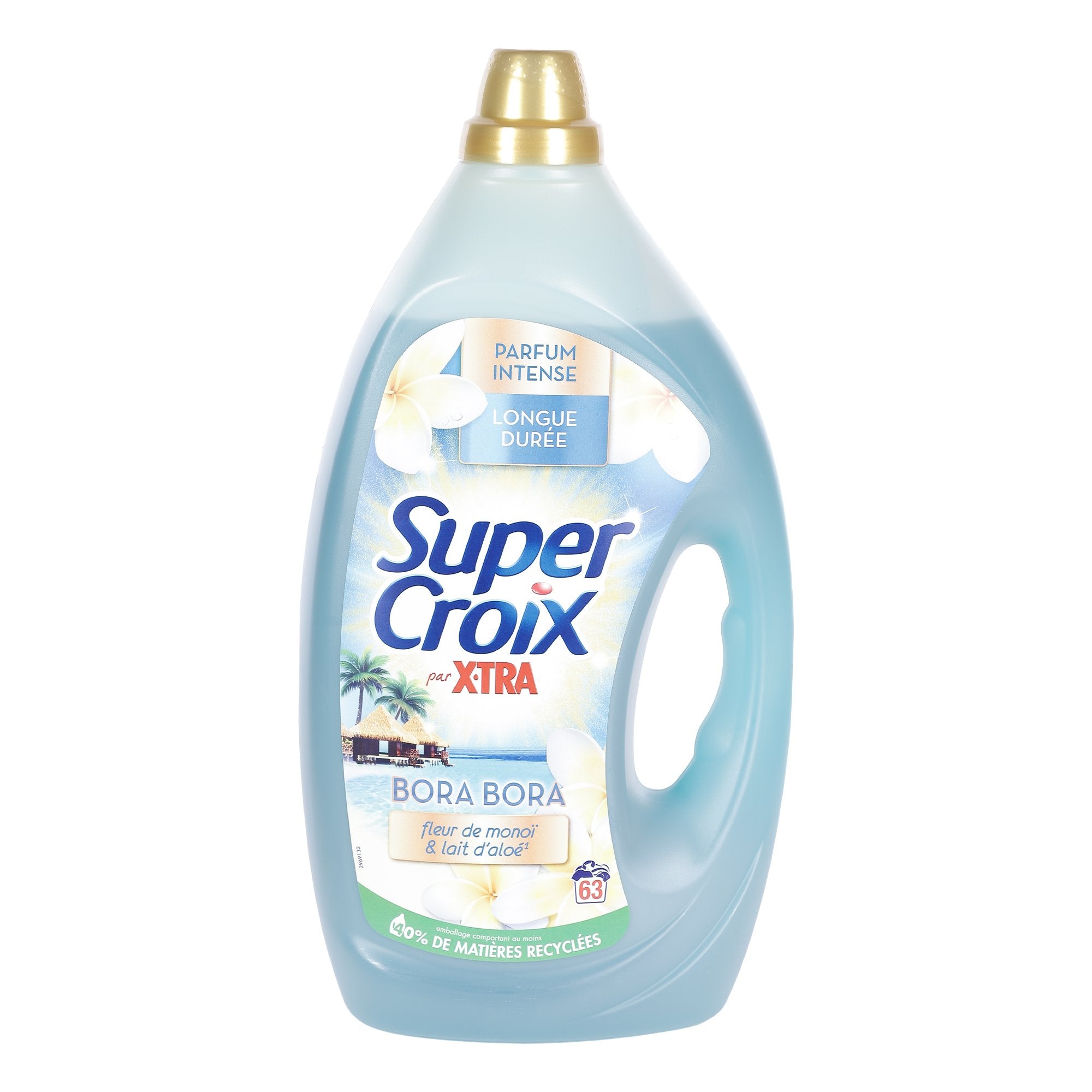 63 doses de lessive liquide Bora Bora fleur de monoï et lait d'aloé Vera