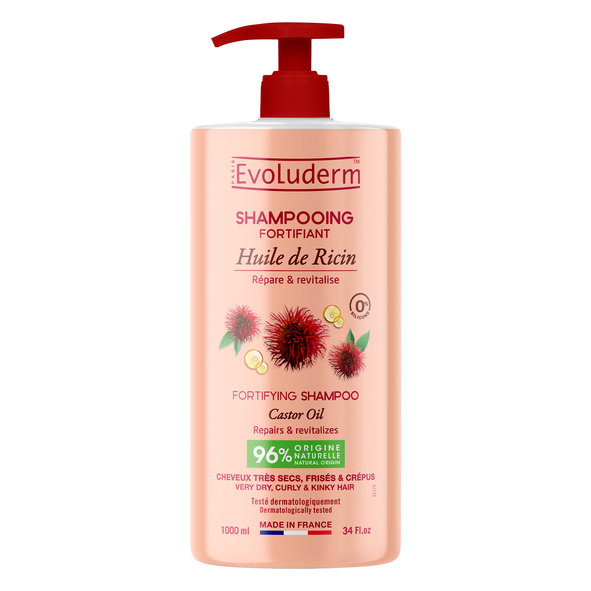 Shampoing fortifiant ricin répare et revitalise