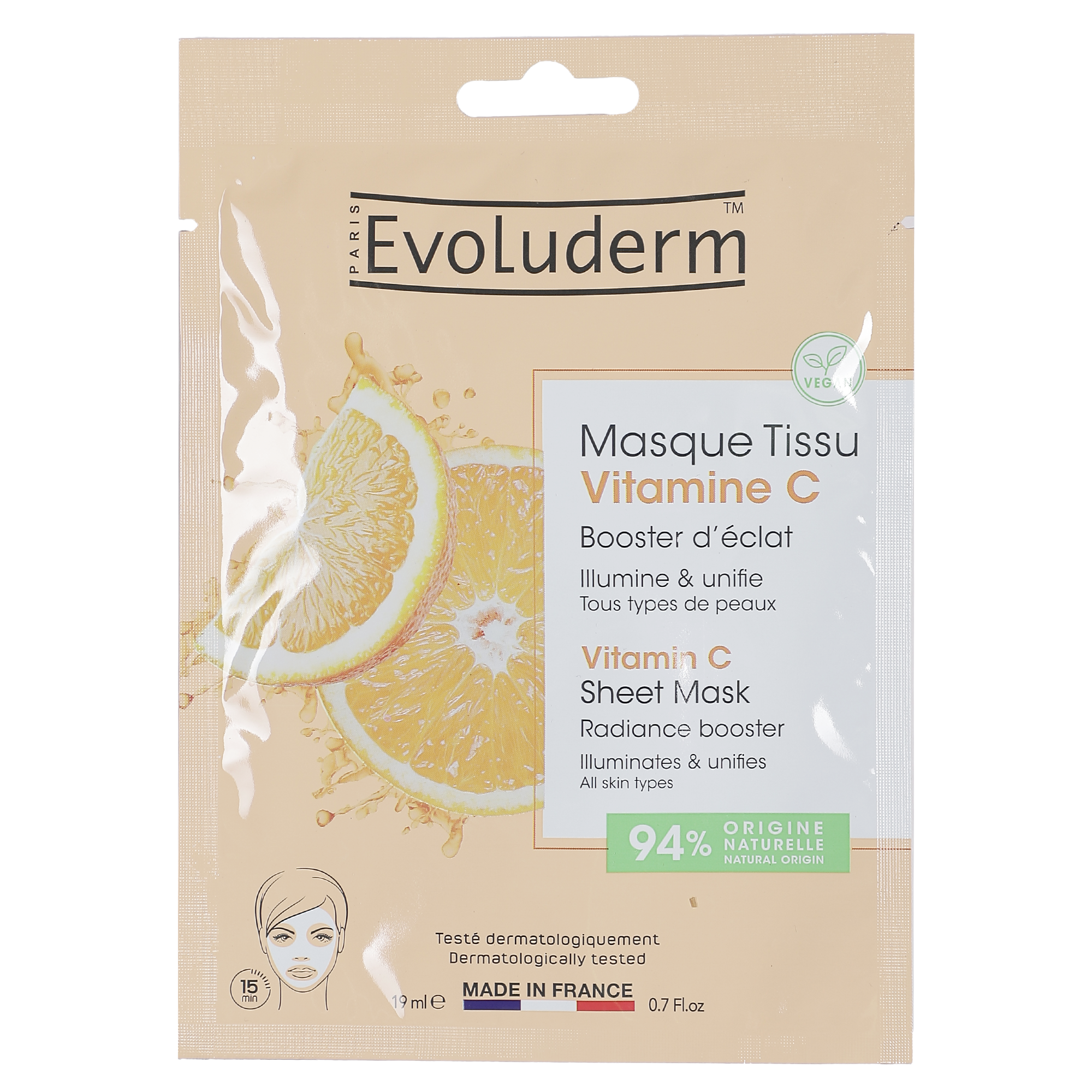Masque en tissu vitamine C