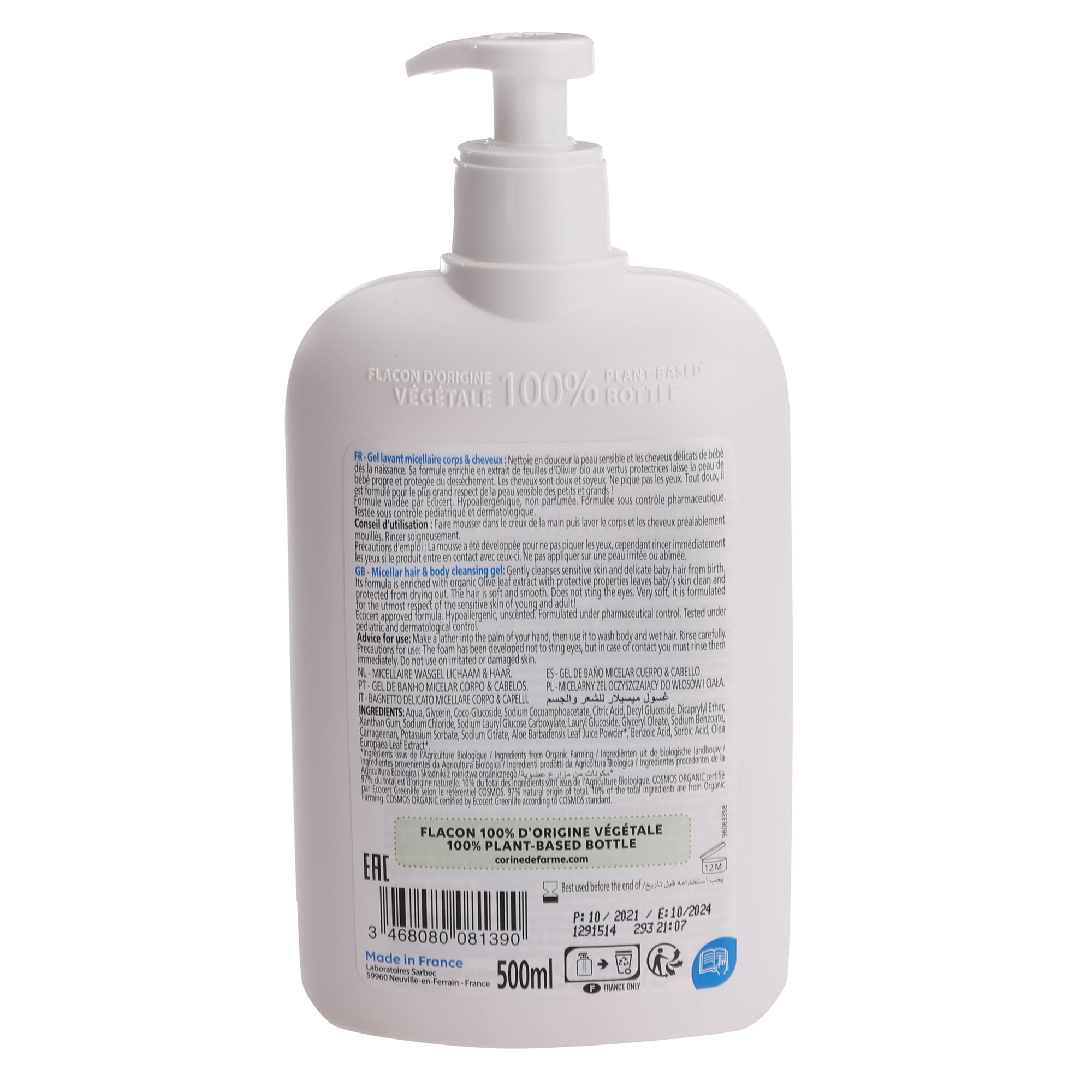 Gel lavant micellaire cheveux et corps