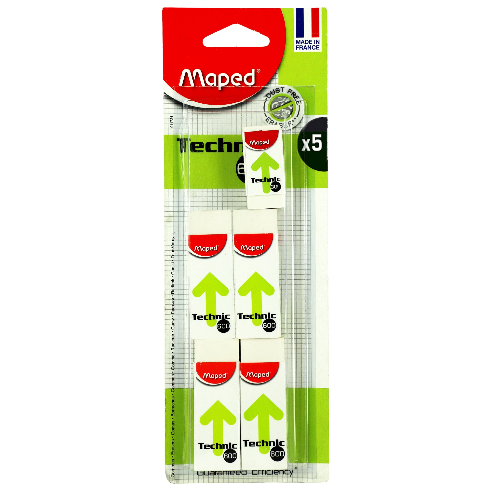 Lot de 5 gommes