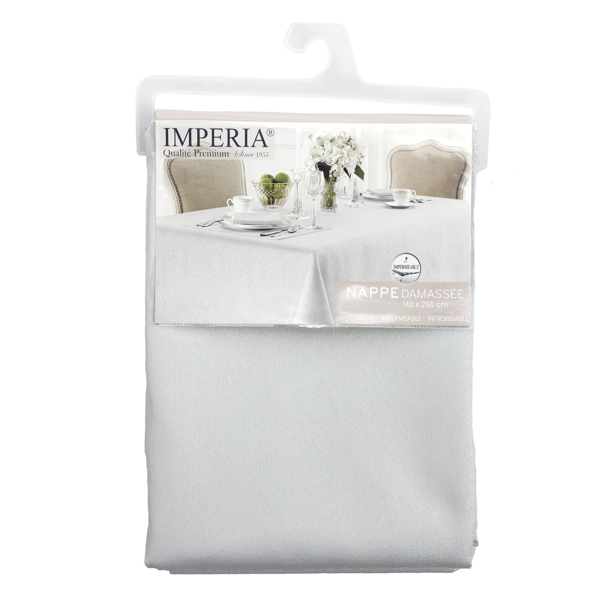 Nappe damassée polyester 140x250 cm