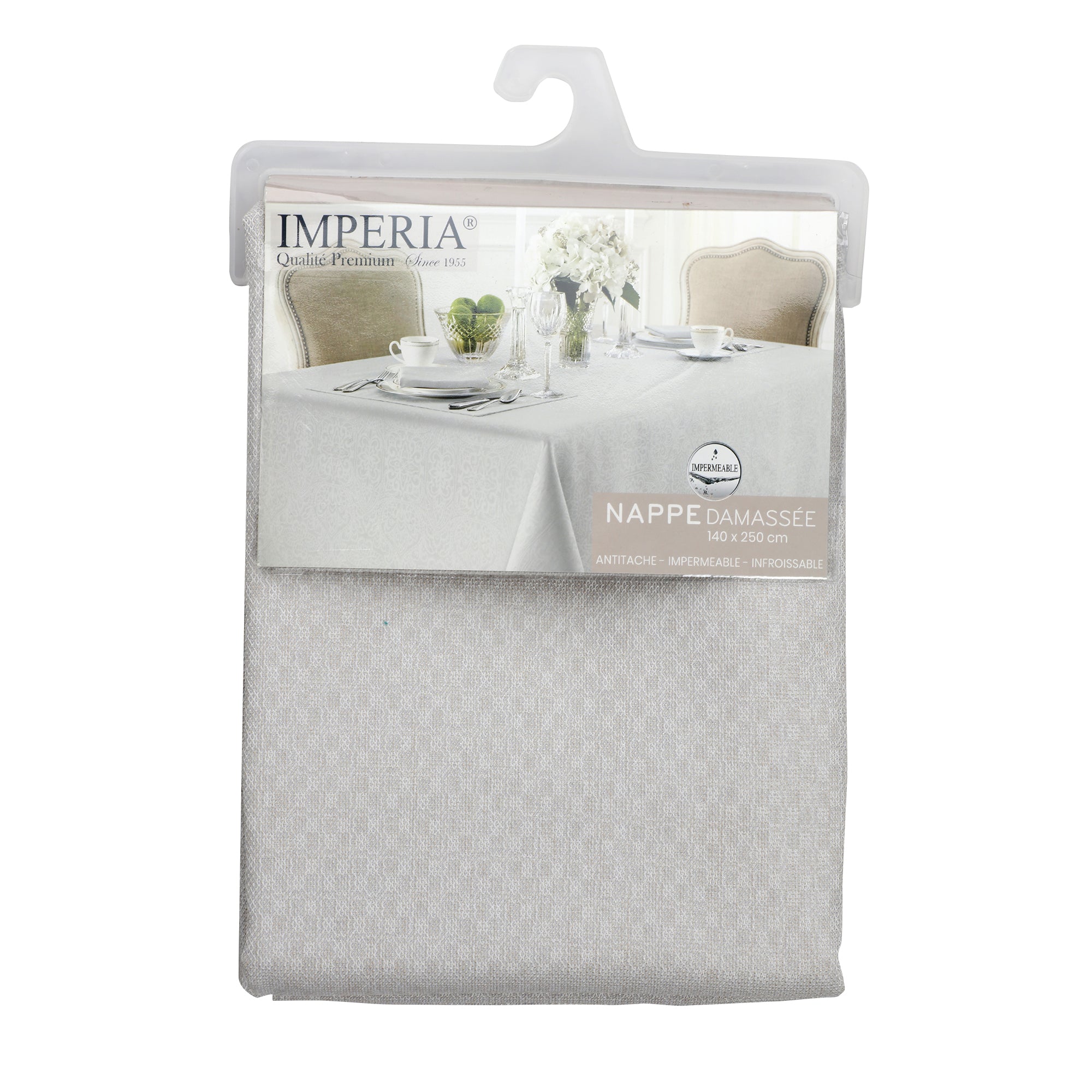 Nappe damassée polyester 140x250 cm