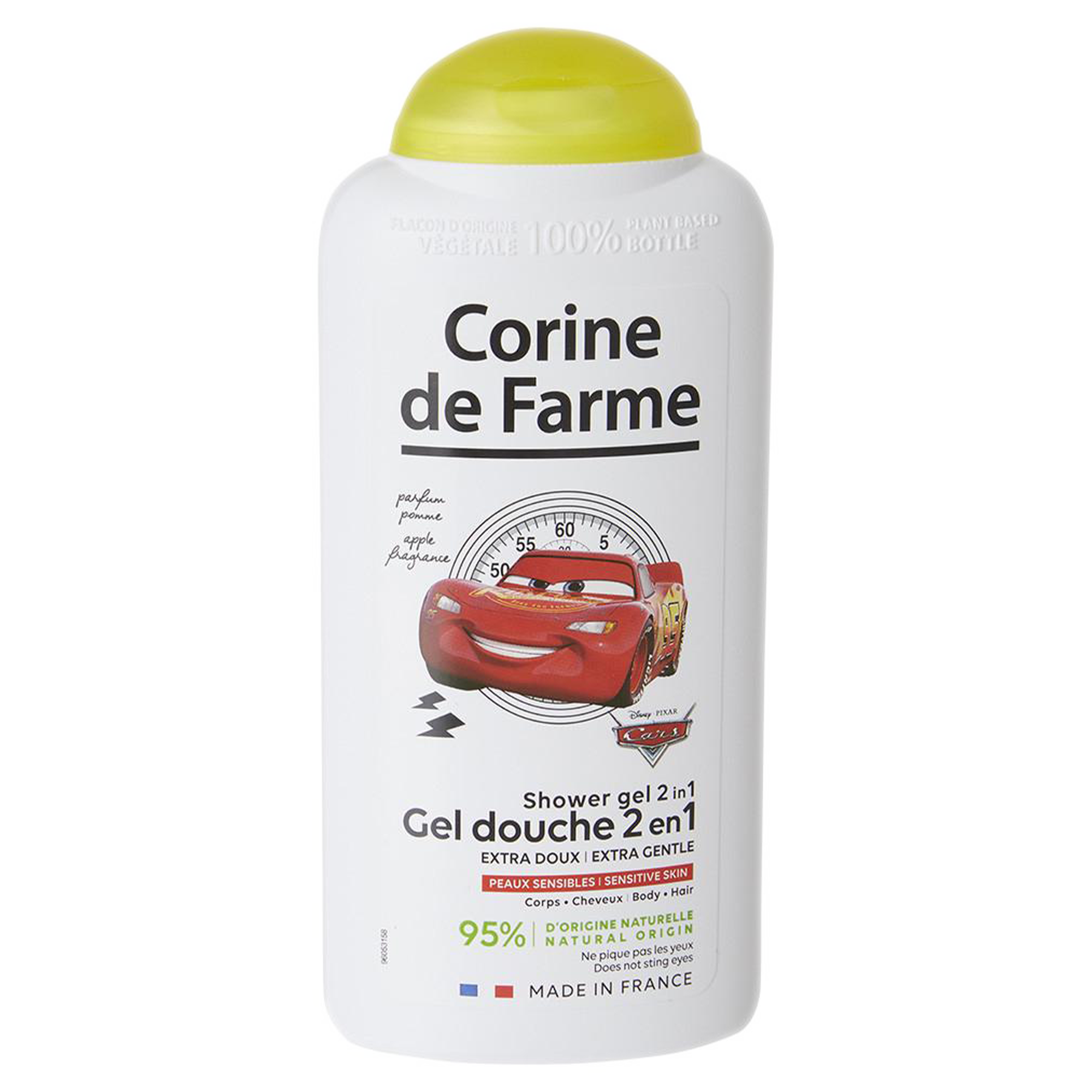 GEL DOUCHE 2 EN 1 CORPS ET CHEVEUX POMME CARS PEAUX SENSIBLES