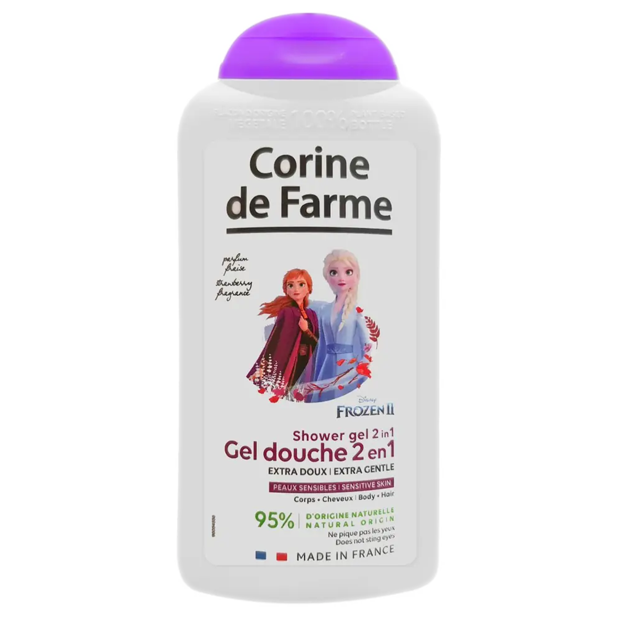 GEL DOUCHE 2 EN 1 CORPS ET CHEVEUX FRAISE FROZEN PEAUX SENSIBLES