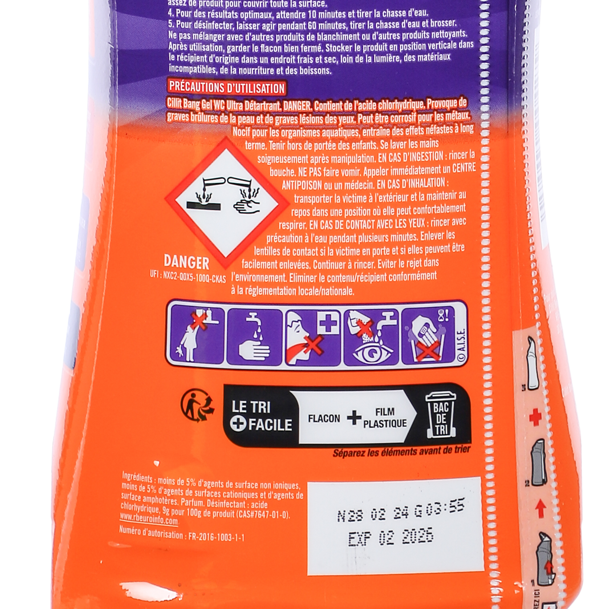 Gel WC nettoyant surpuissant ultra détartrant