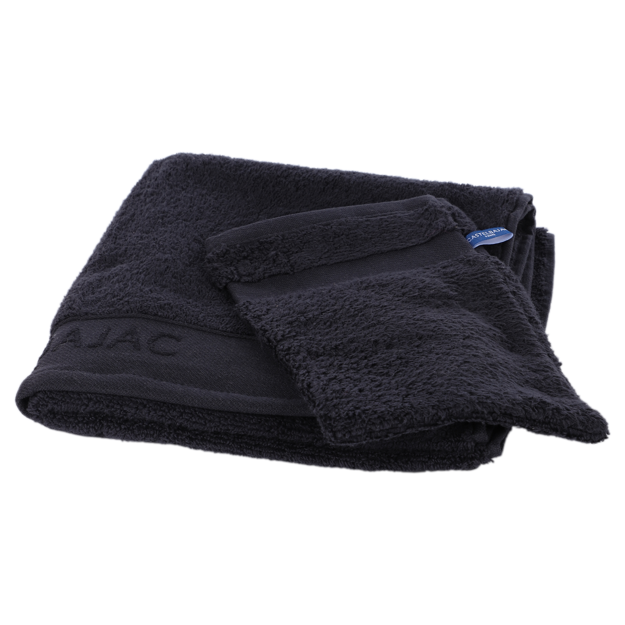 1 serviette de toilette 50x100 + 1 gant noir