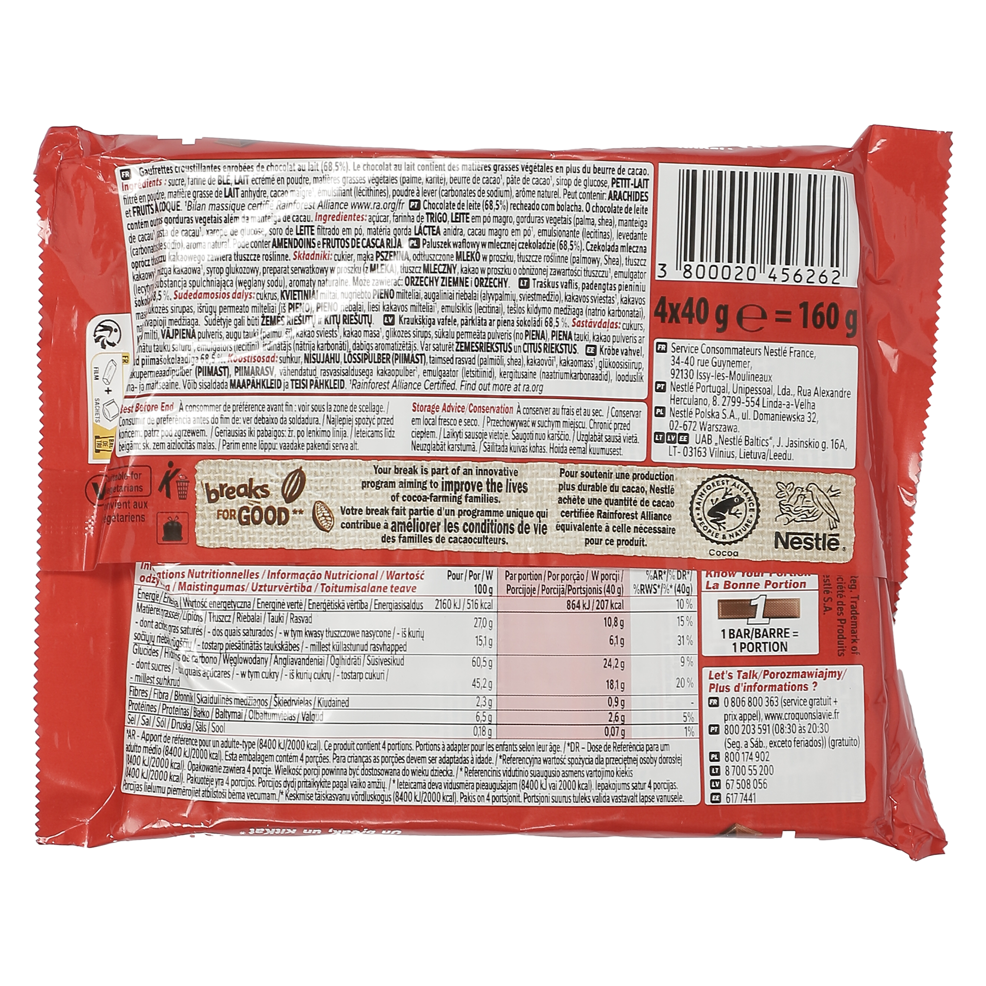 4 barres Kitkat Chunky