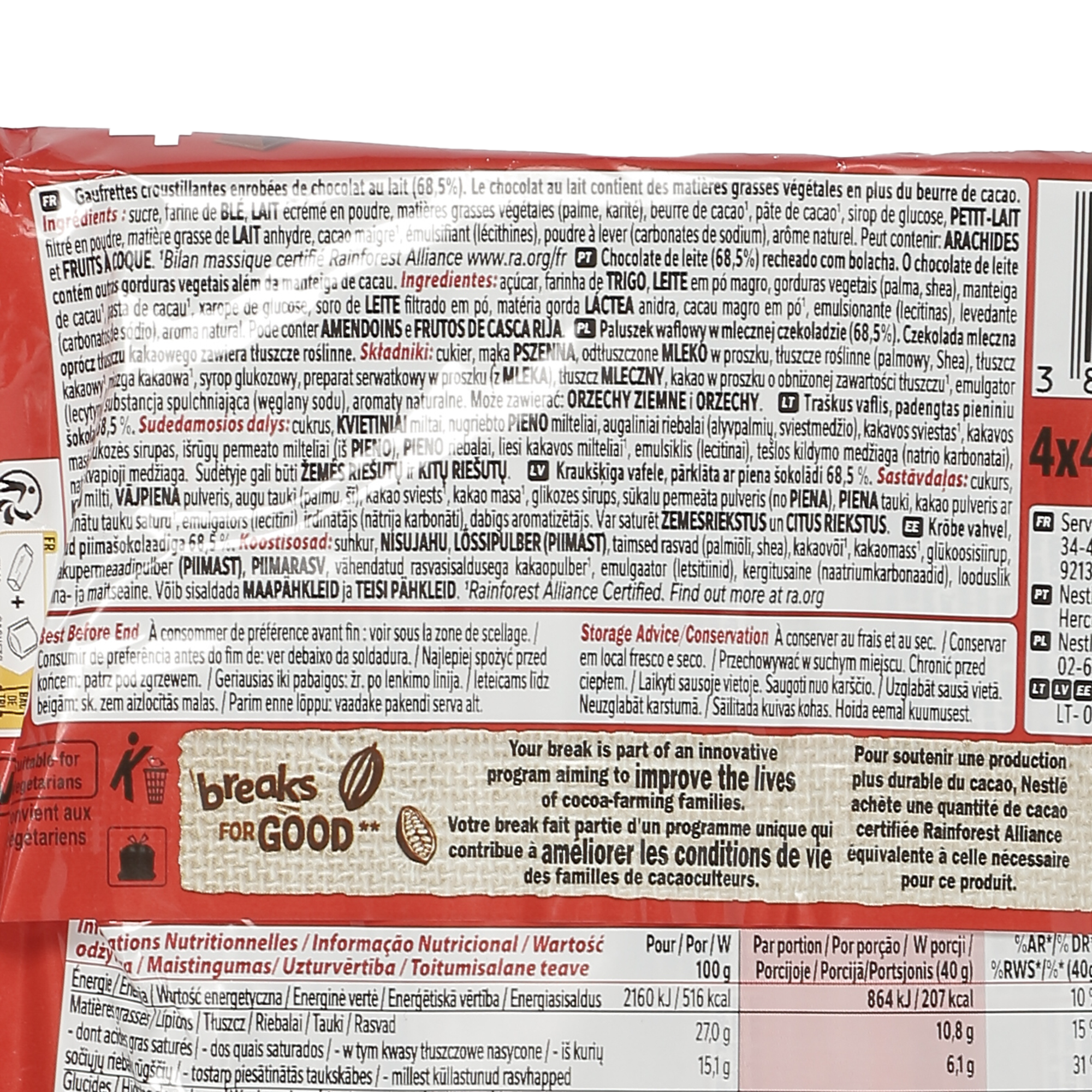 4 barres Kitkat Chunky