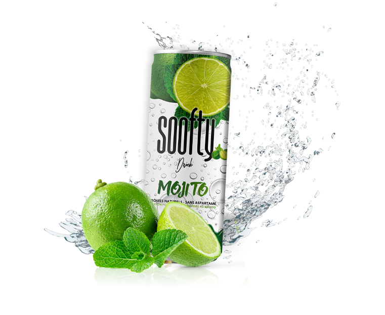 Boisson pétillante goût mojito