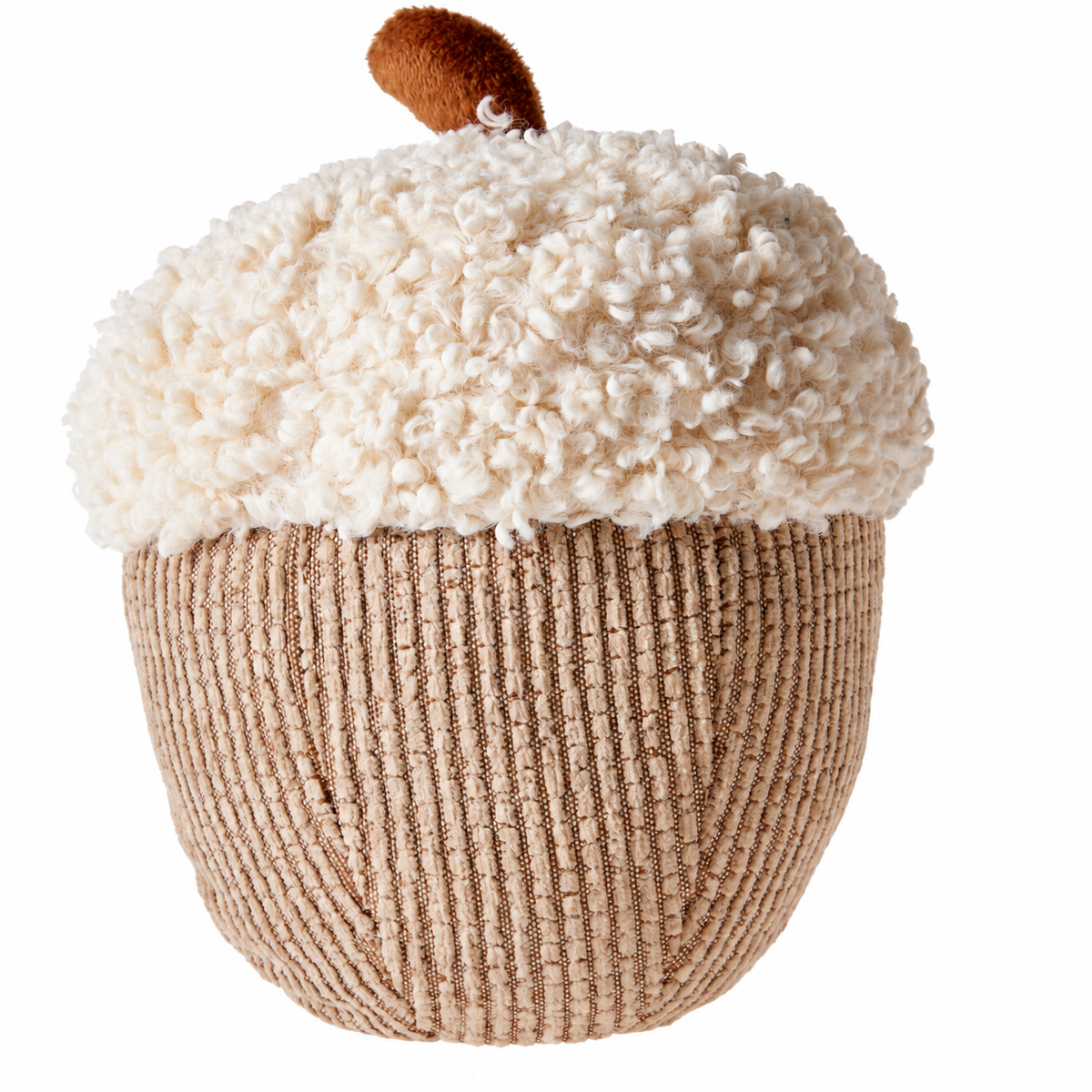 Bloque-porte en forme de gland, polyester et sable