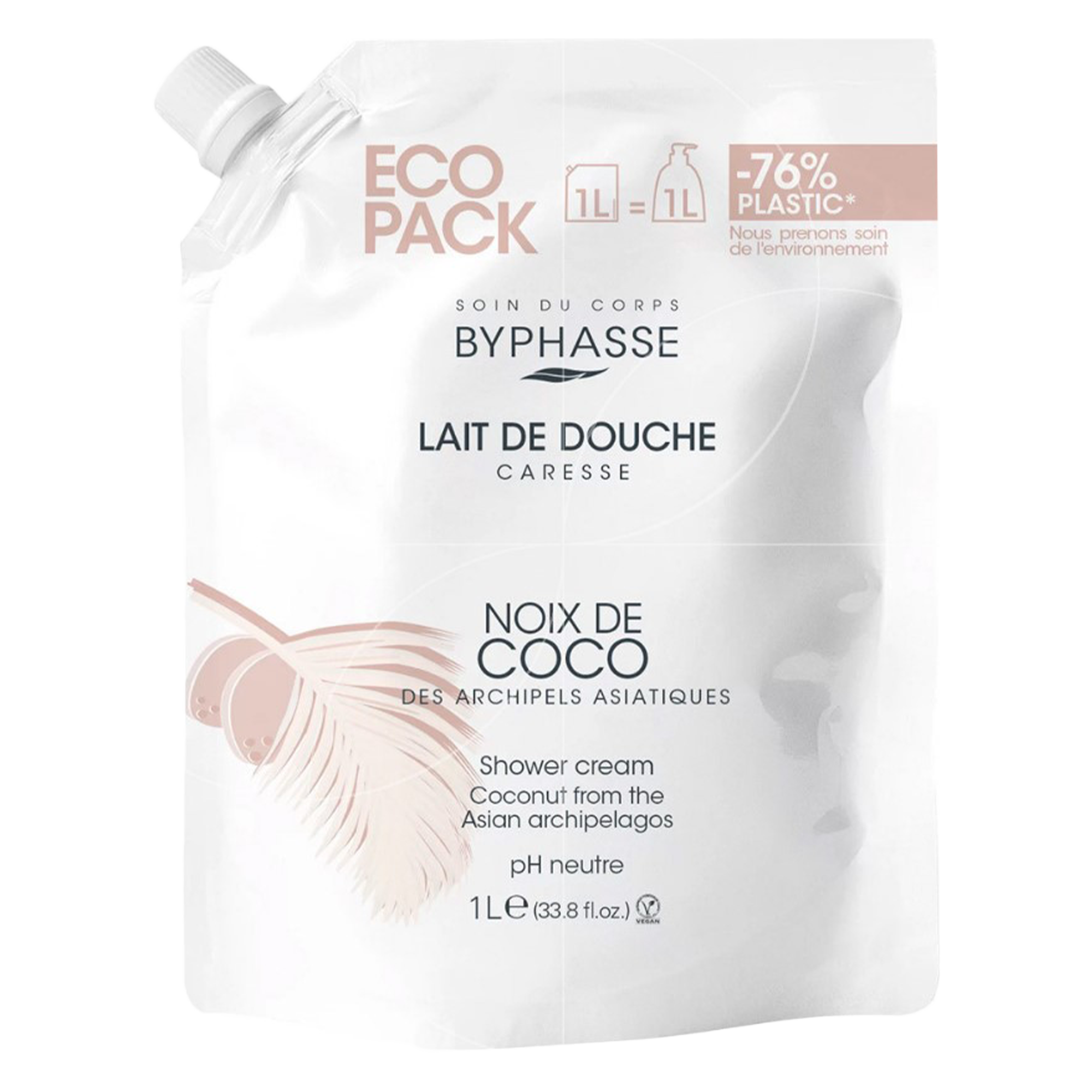 Ecopack caresse lait de douche noix de coco