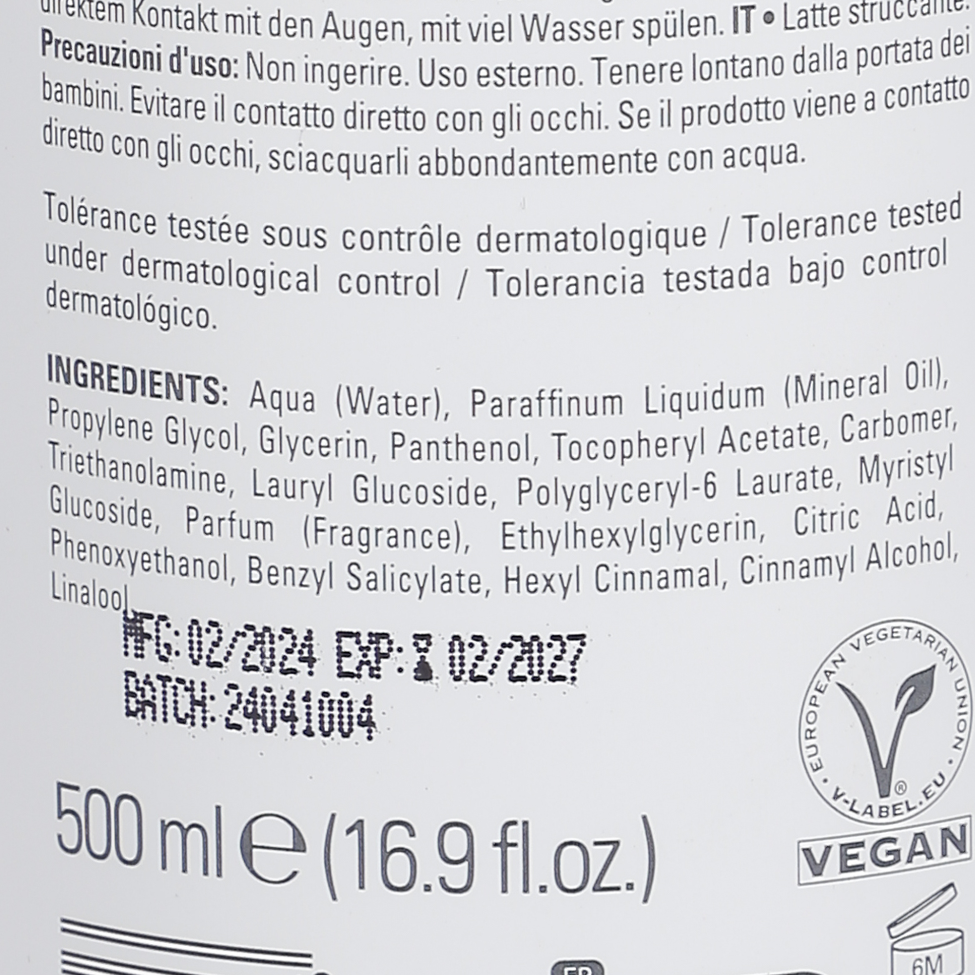 Lait démaquillant douceur tous types de peaux