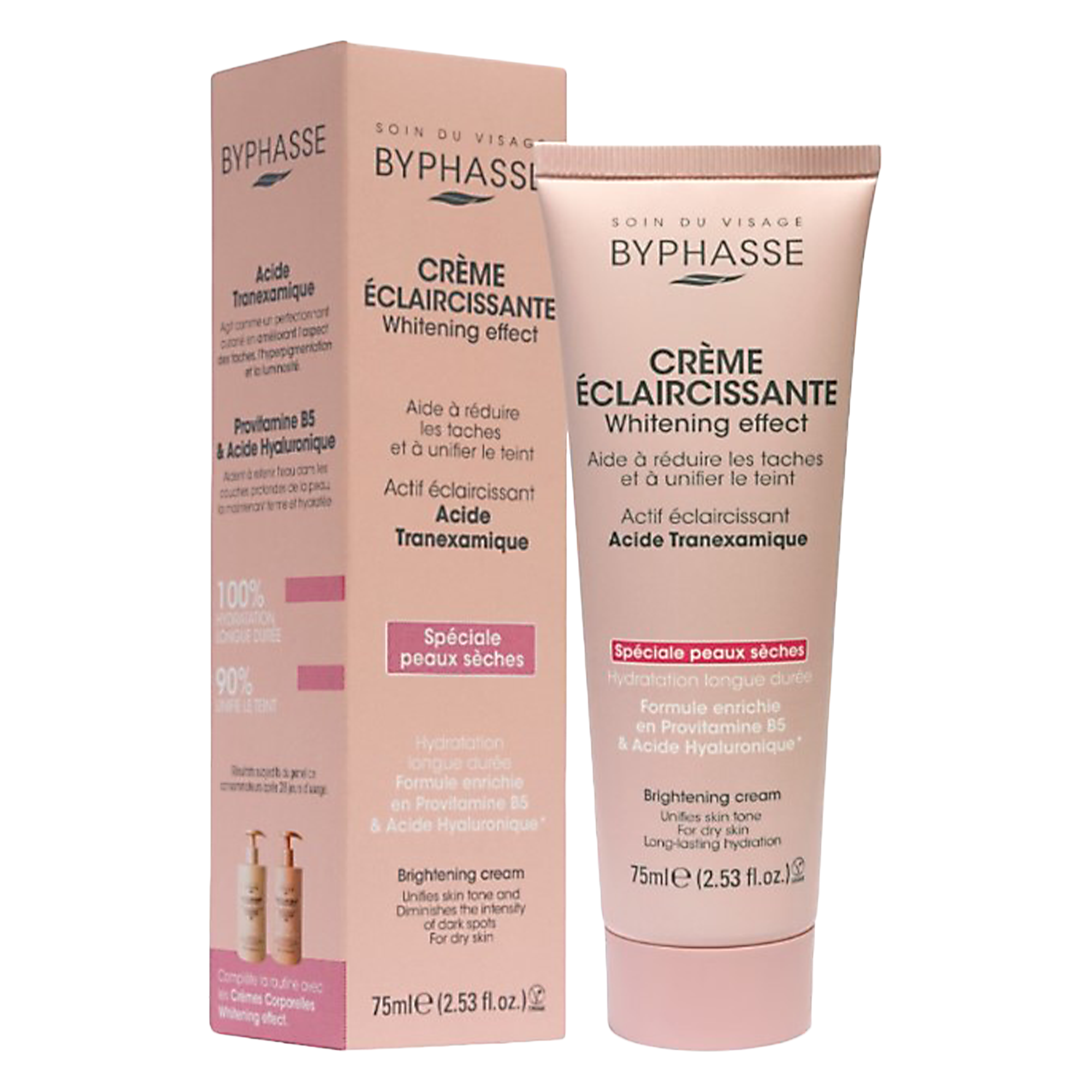 Crème pour visage éclaircissante peau séche