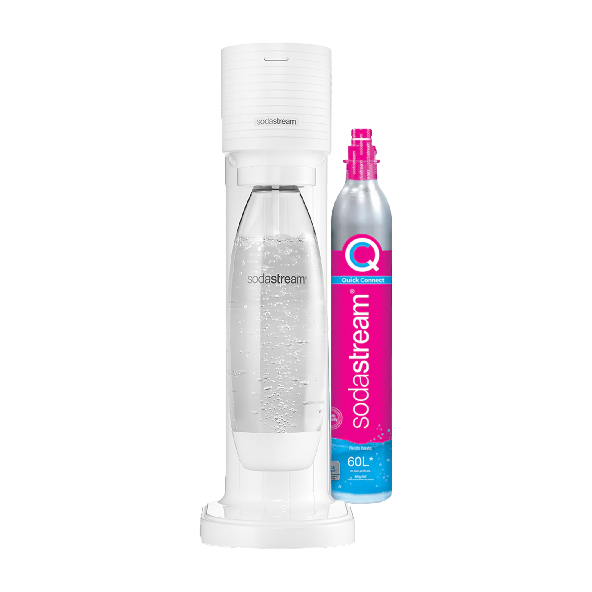 Machine SODASTREAM à eau gazeuse et sodas Gaia Blanche