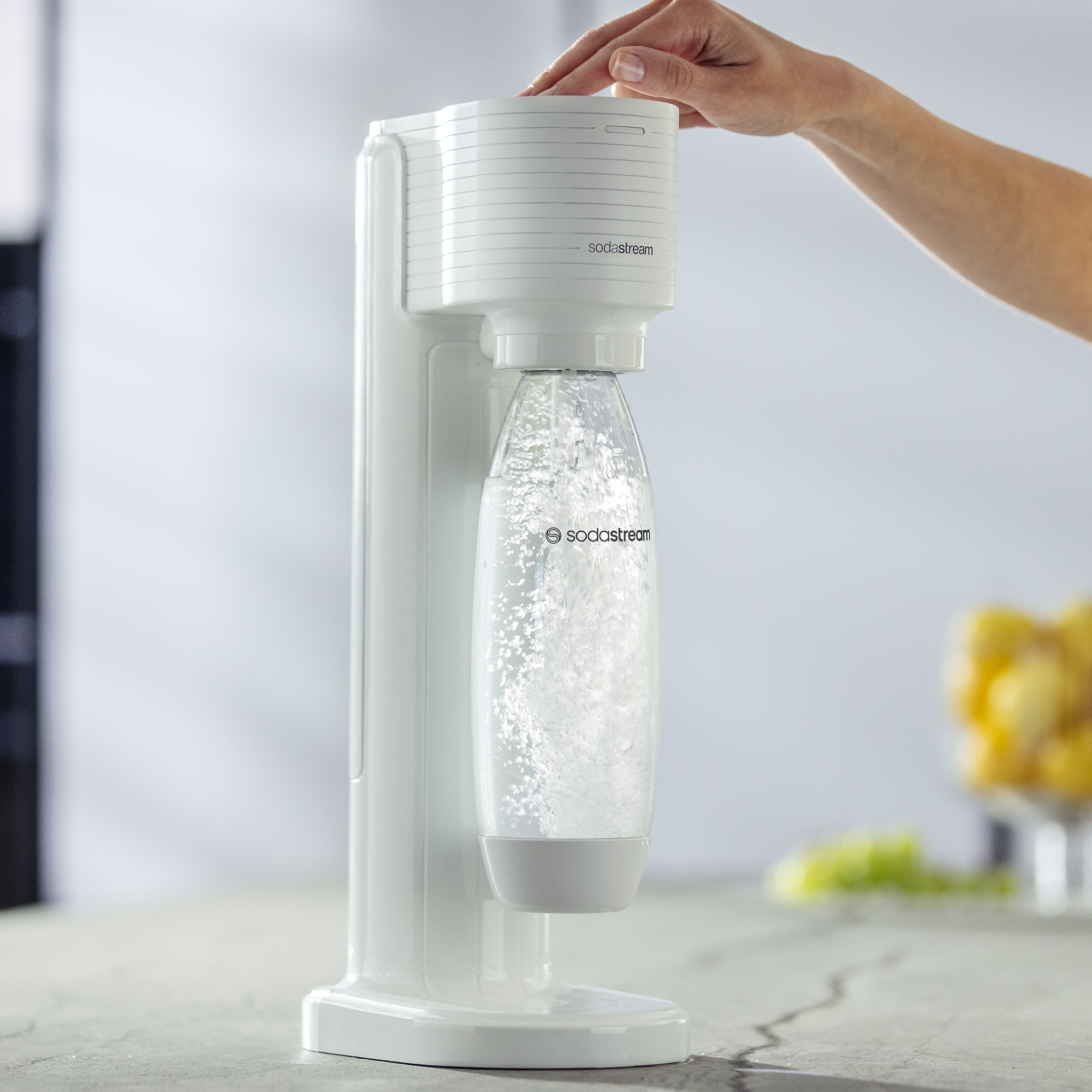 Machine SODASTREAM à eau gazeuse et sodas Gaia Blanche