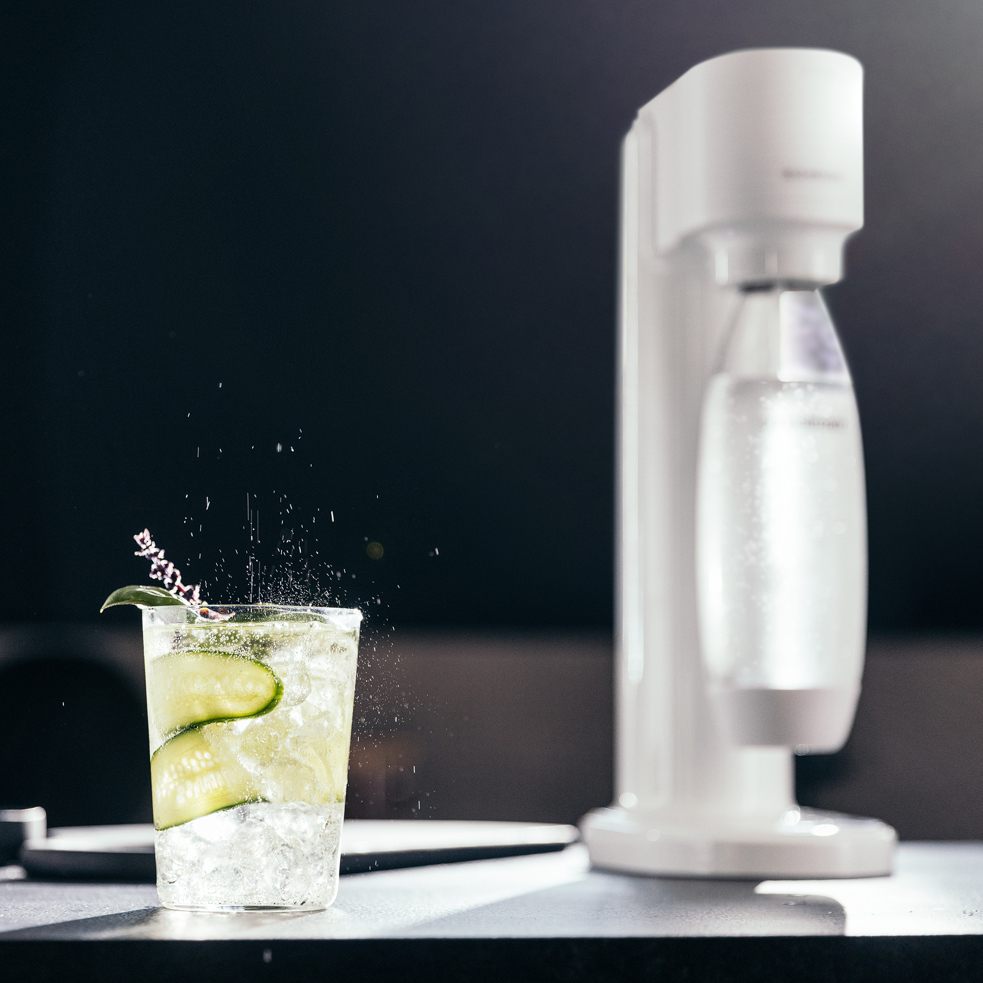 Machine SODASTREAM à eau gazeuse et sodas Gaia Blanche
