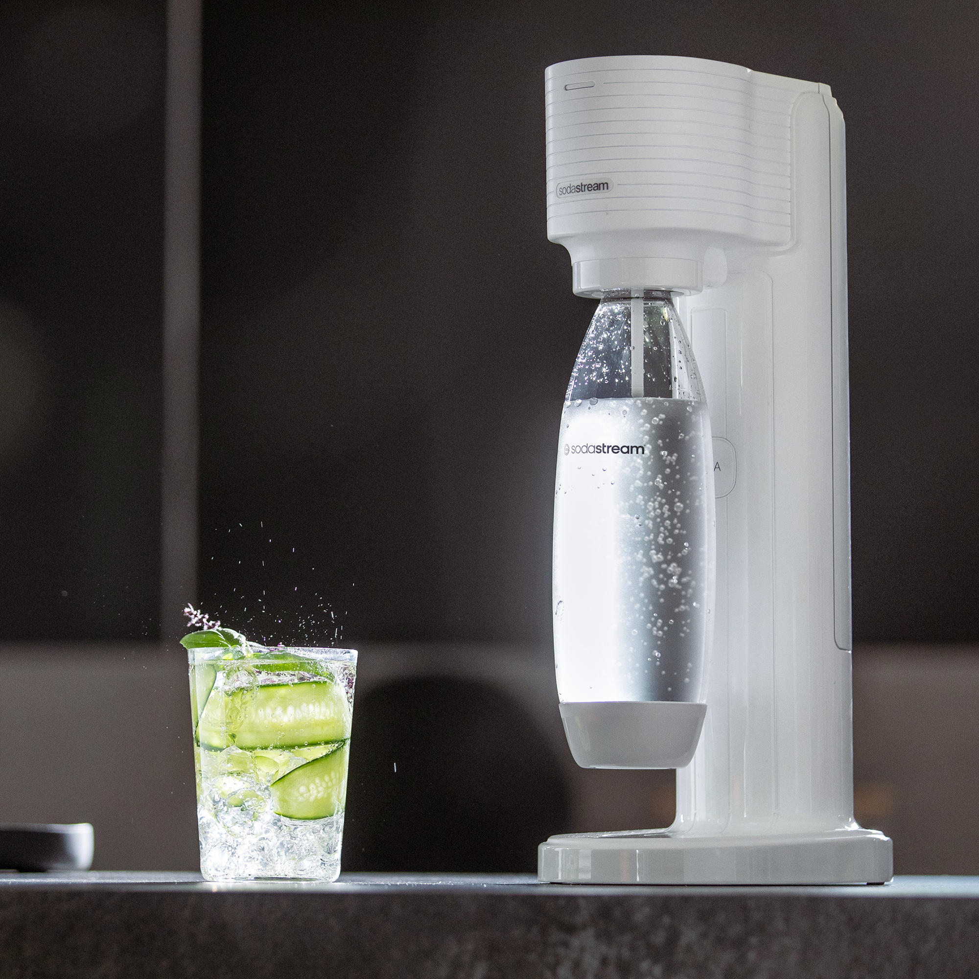 Machine SODASTREAM à eau gazeuse et sodas Gaia Blanche