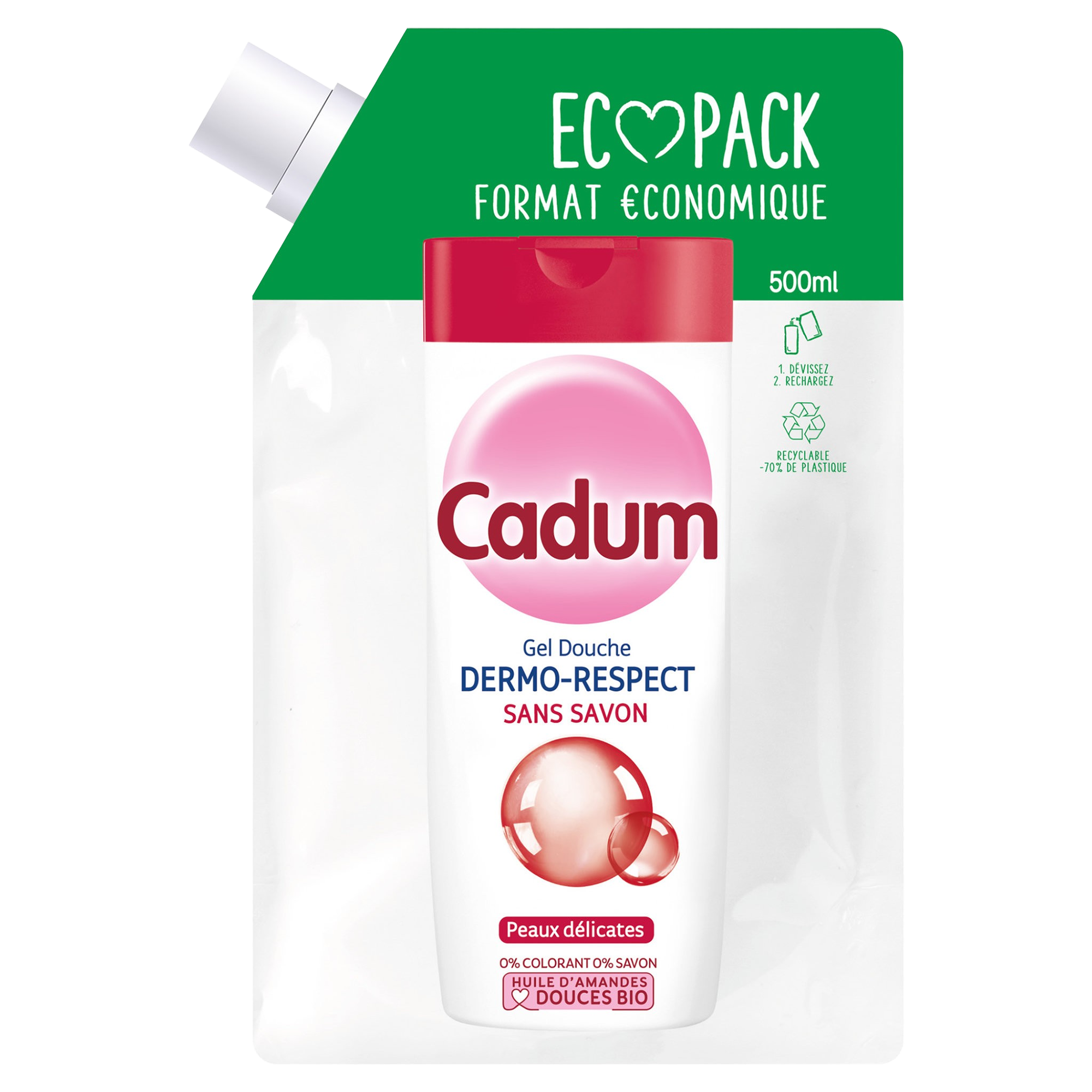 Recharge Écopack Gel Douche Cadum Dermo Respect