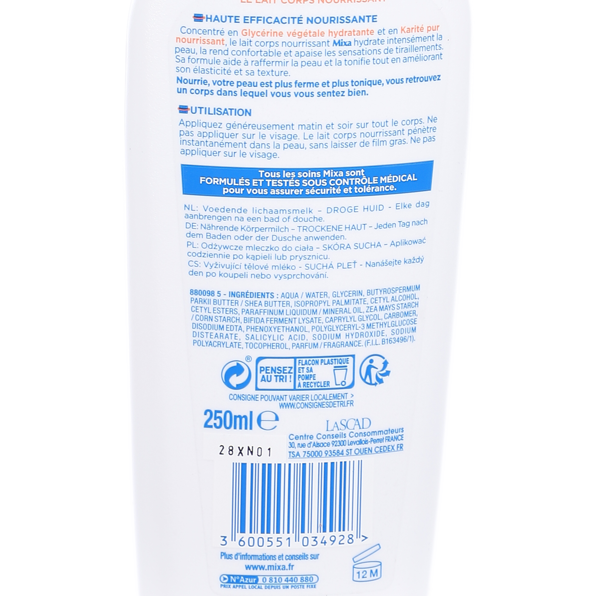 Lait pour le corps nourrissant