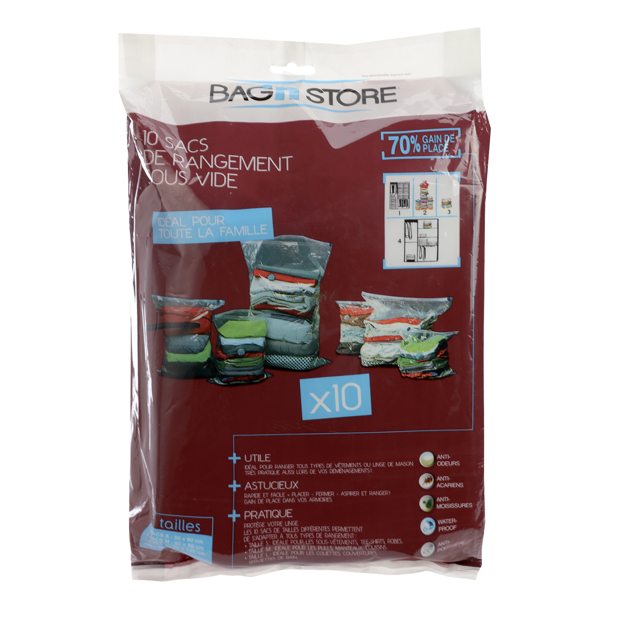 10 sacs compresseur d'air - Gris