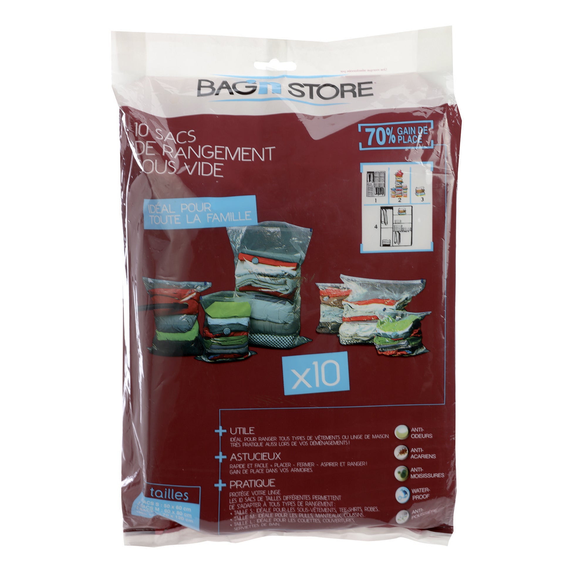 10 sacs compresseur d'air - Gris