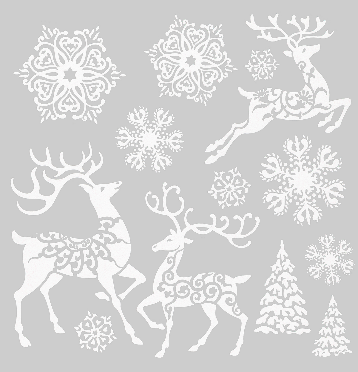 Stickers de Noël vitre à paillettes 0,1x30,5x31,5 cm