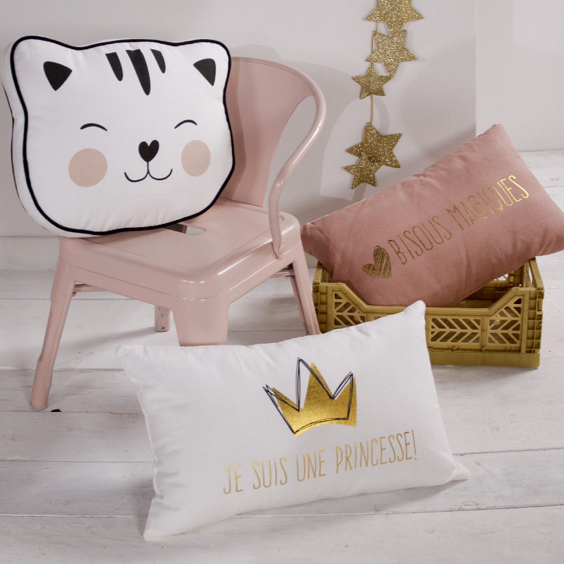 Lot de coussins assortis en coton 36x30 cm et 30x50 cm