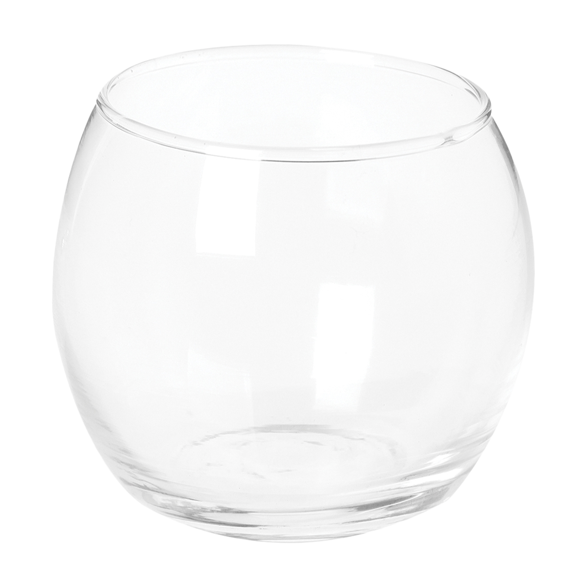 Photophore en verre transparent