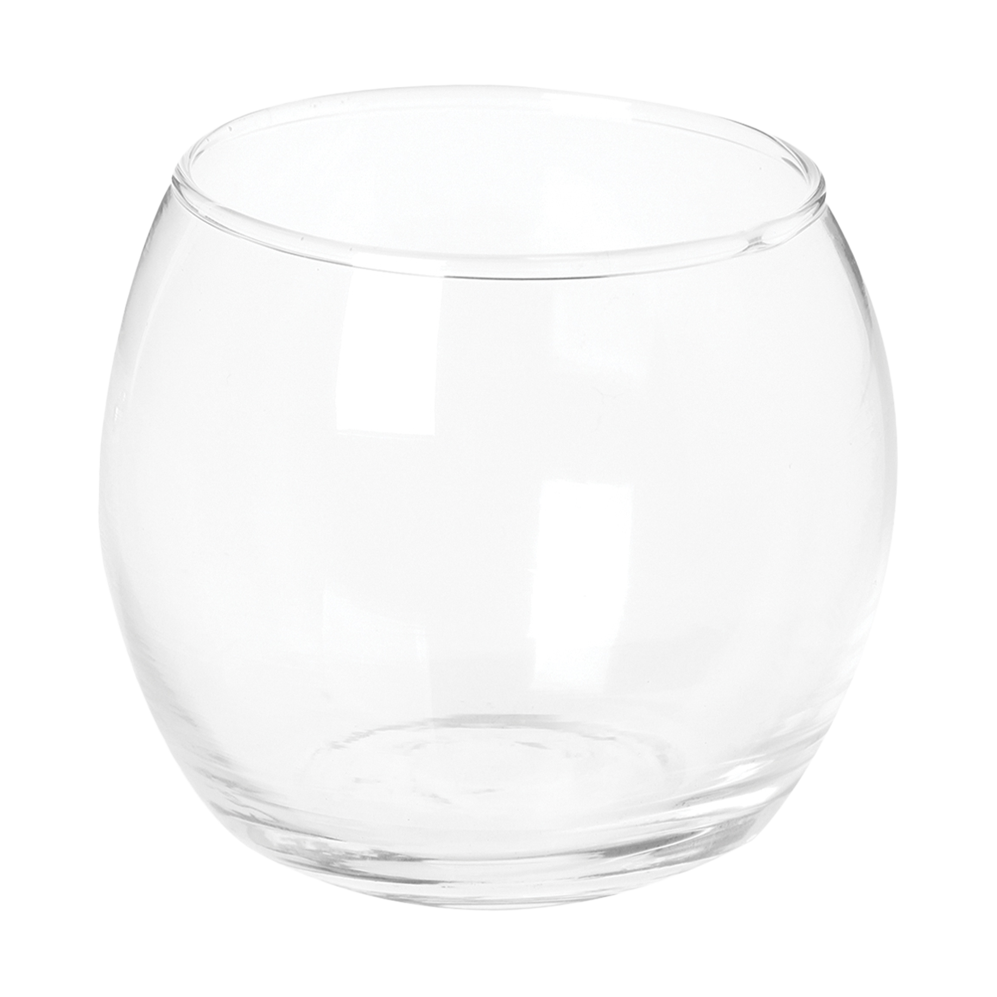 Photophore en verre transparent