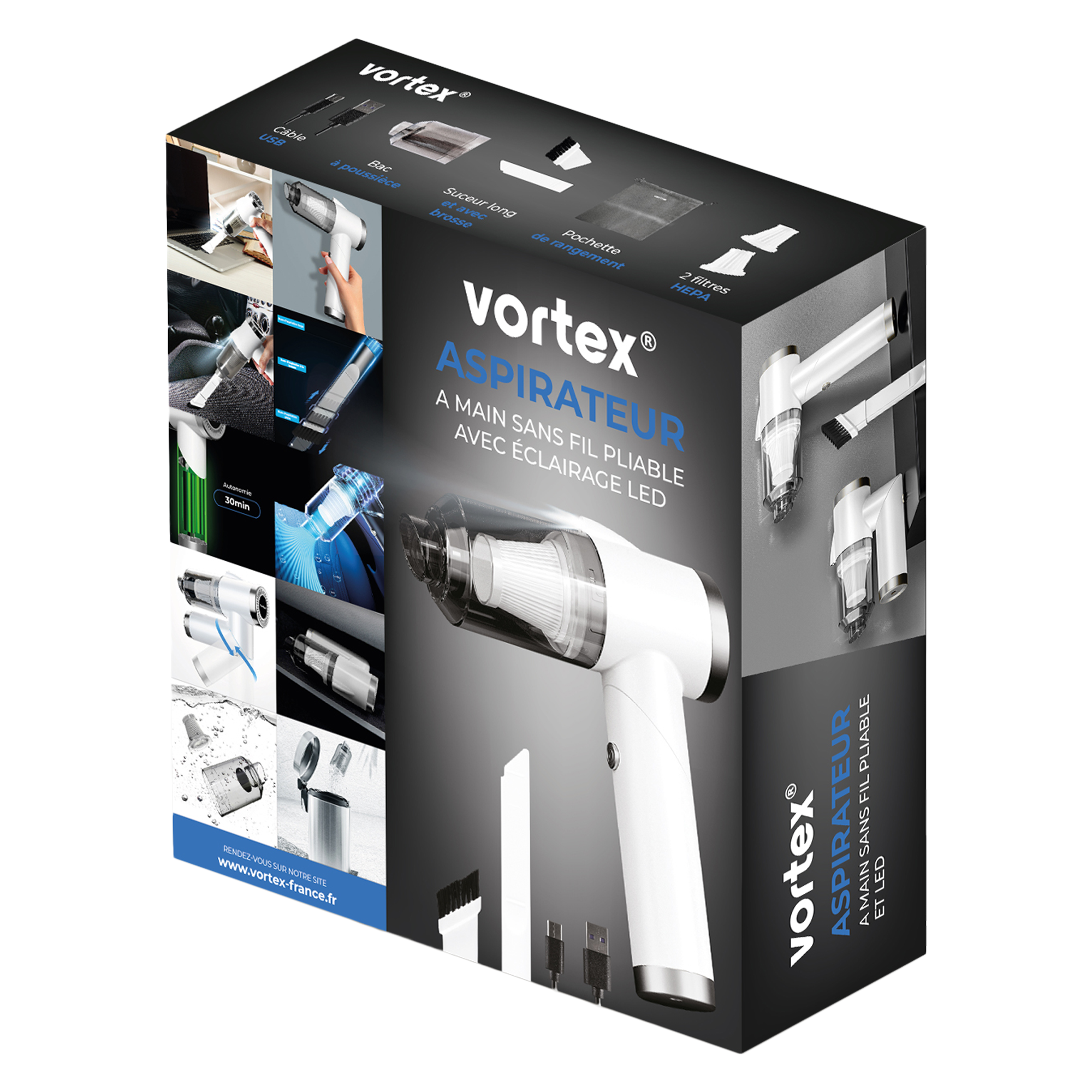 Aspirateur à main sans fil pliable CRC90