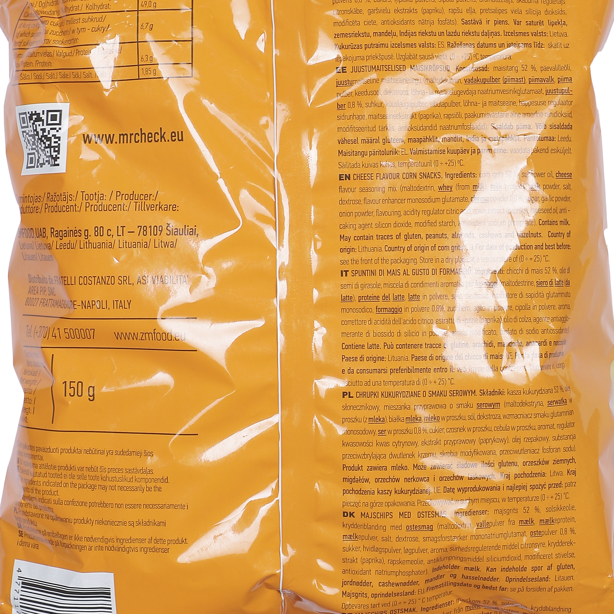 Sachet de rings saveur fromage