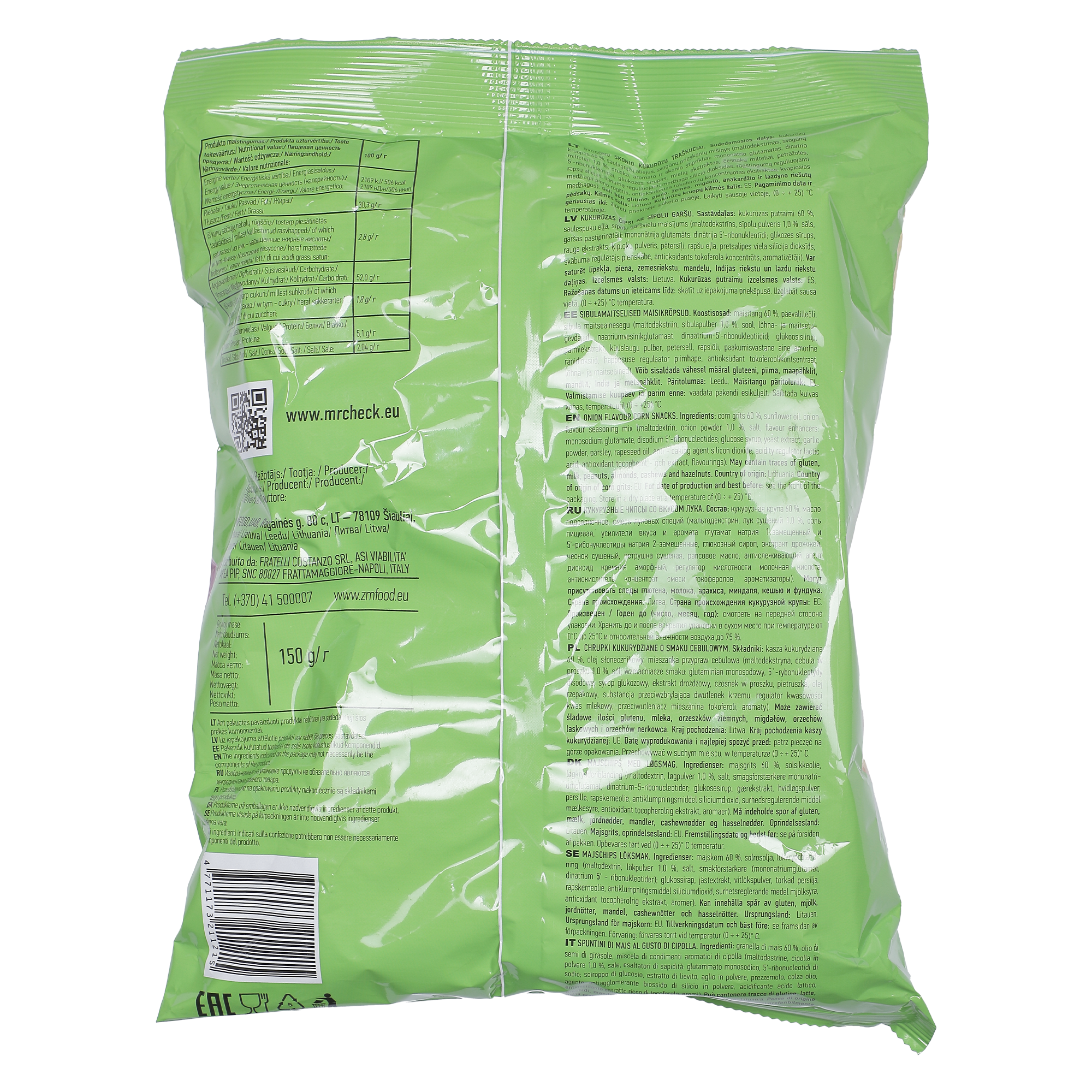 Sachet de rings saveur oigon