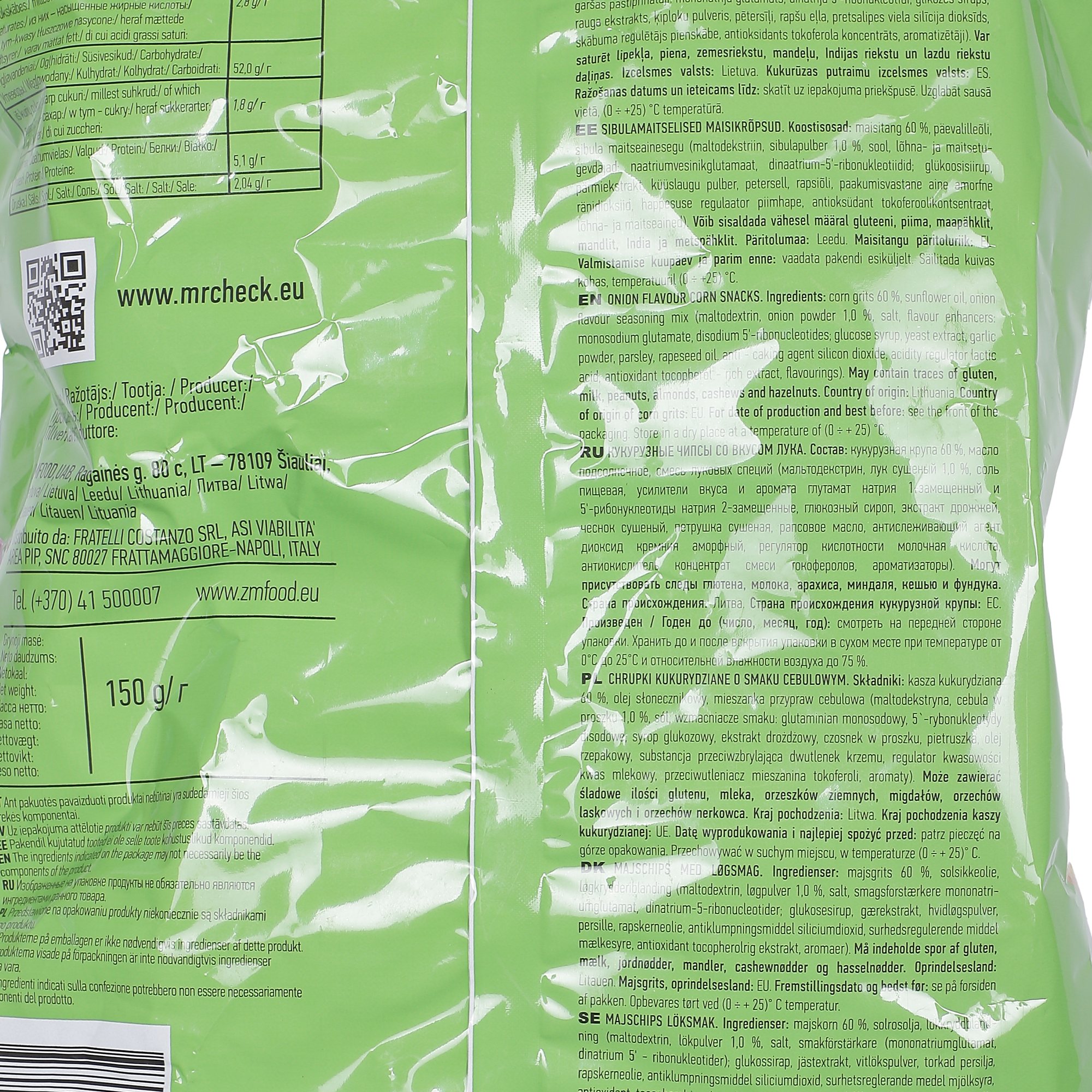 Sachet de rings saveur oigon