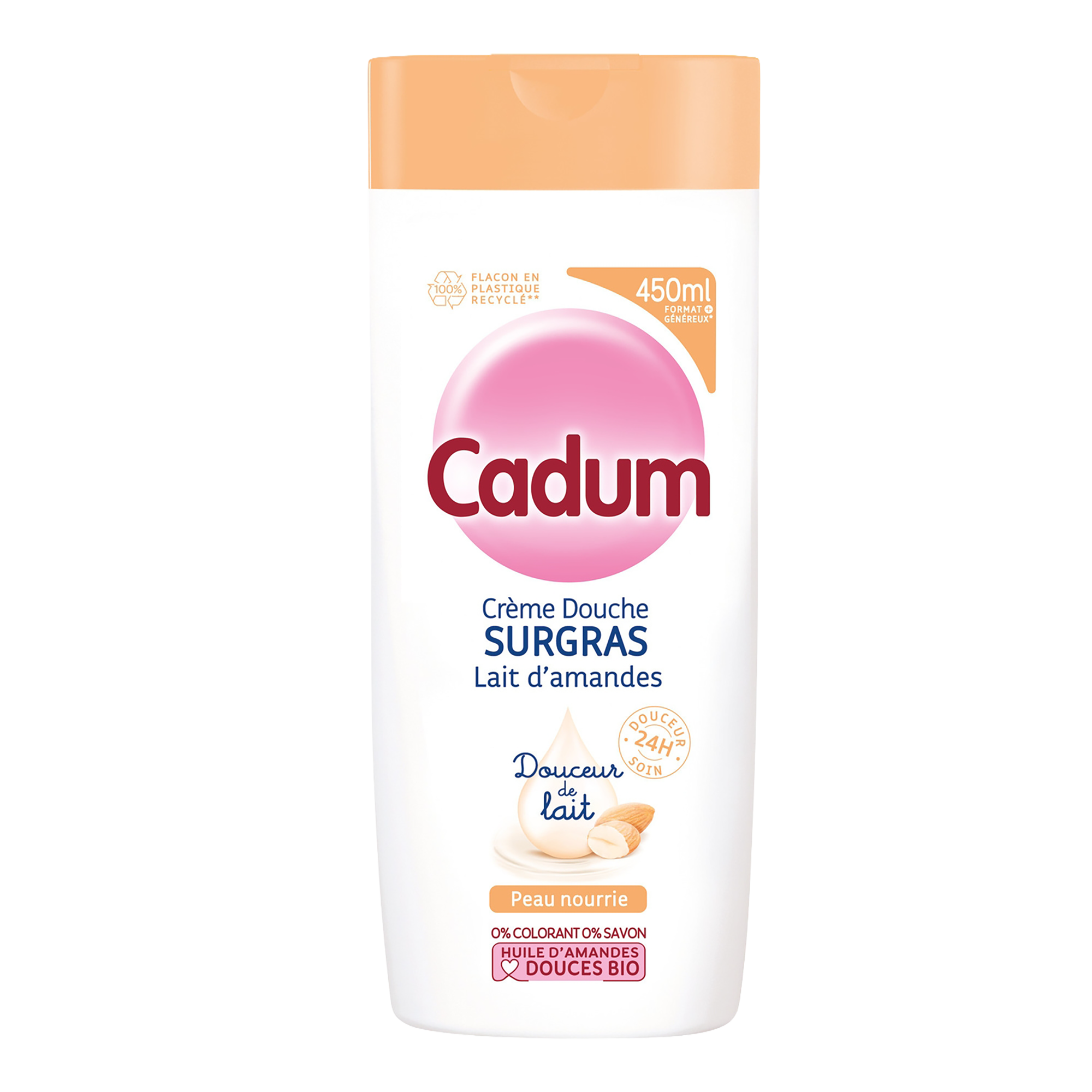 Crème de douche surgras Cadum lait d'amande