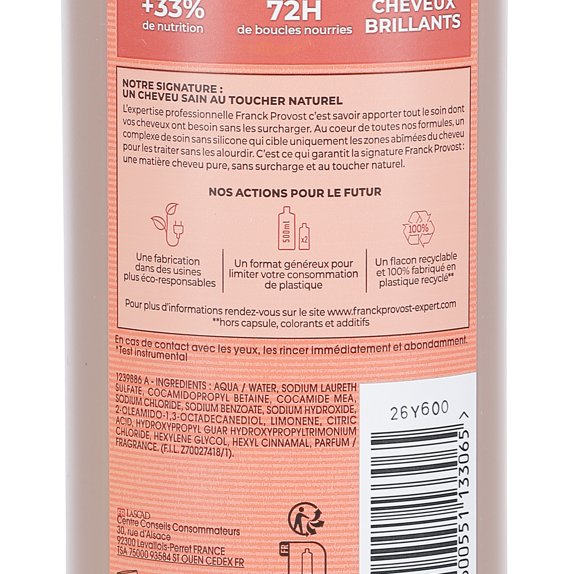 Shampoing professionnel cheveux frisés