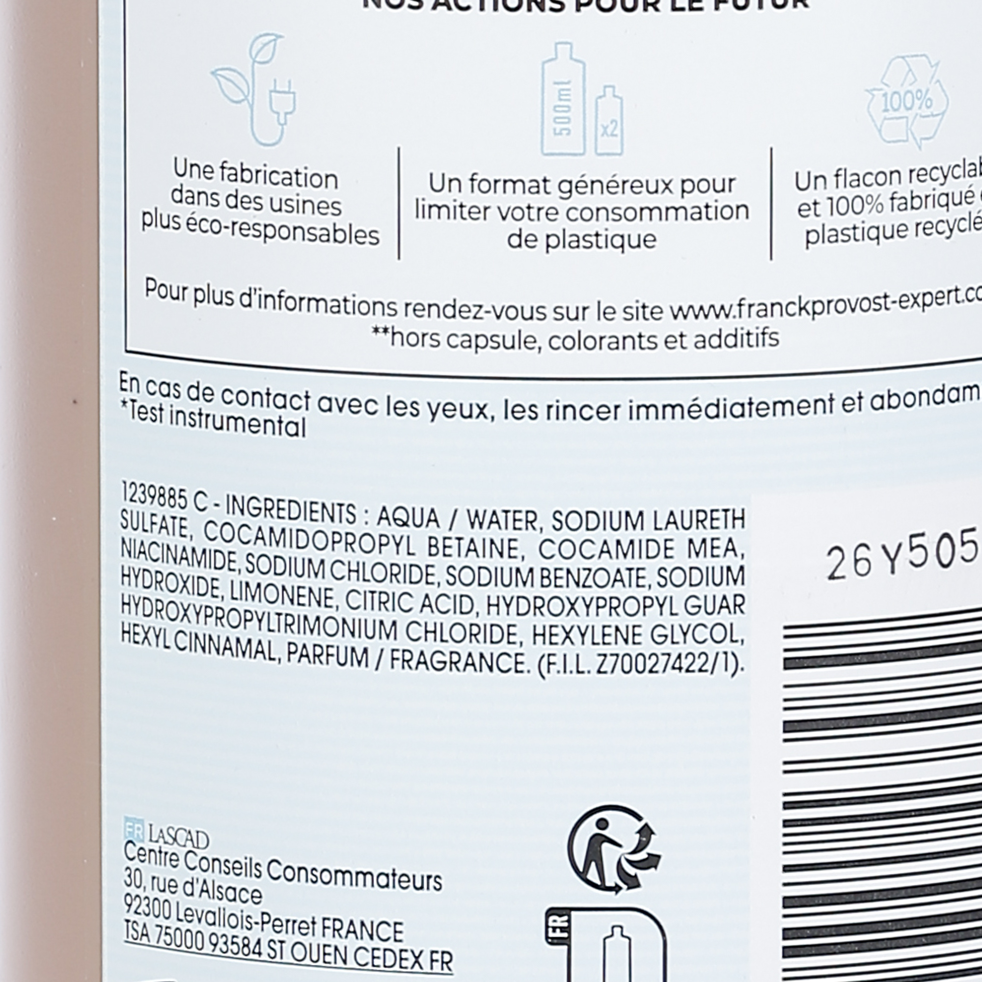Shampoing professionnel hydratation