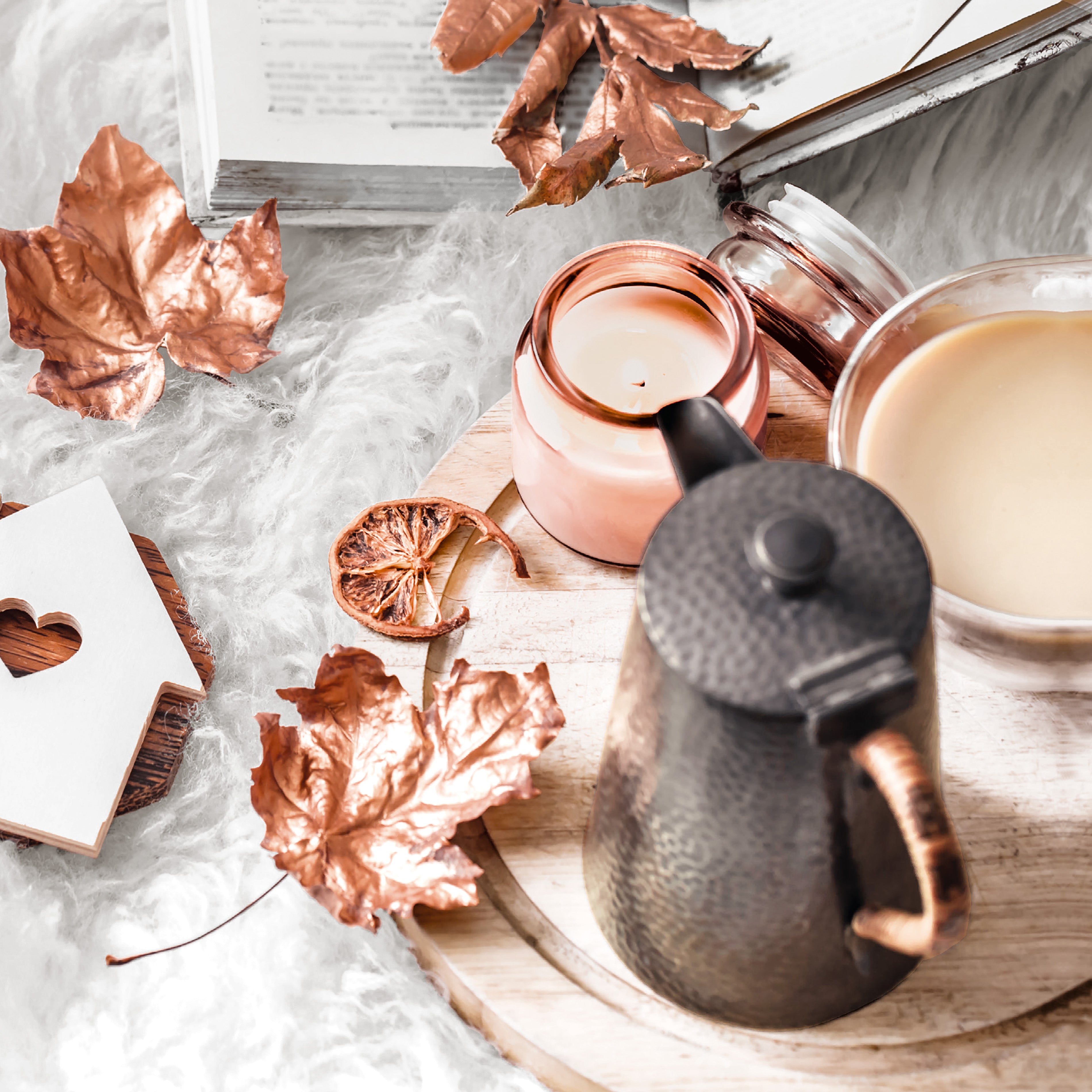 20 serviettes photoprint decor gouter d'automne