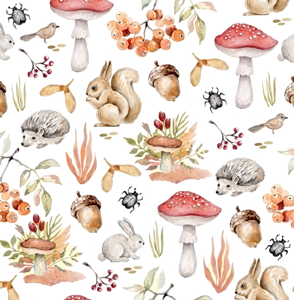 Serviettes en papier motif champignons – lot de 20