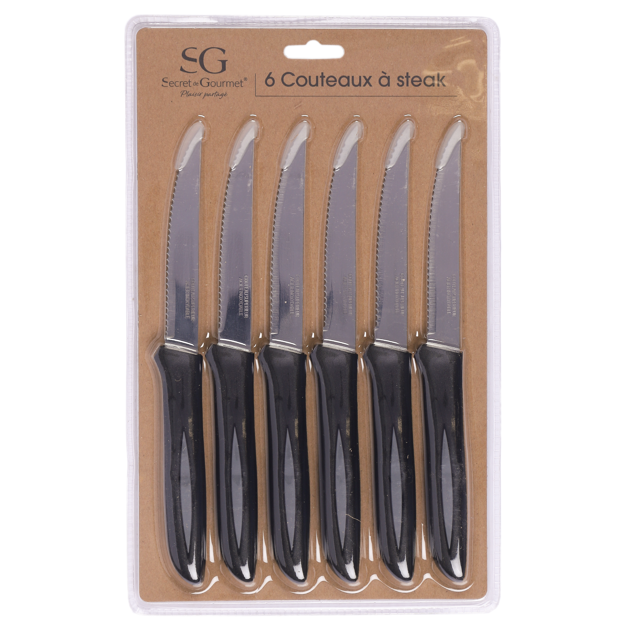 6 couteaux à viande