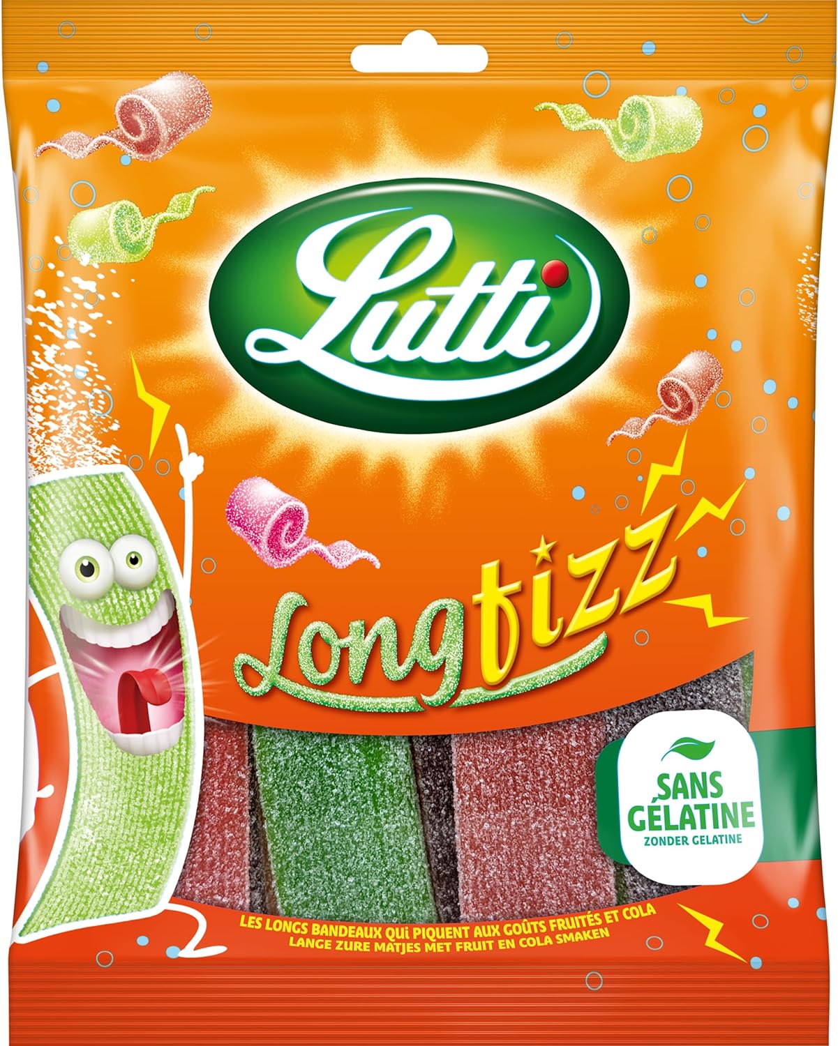 Sachet de bonbons acidulés long fizz