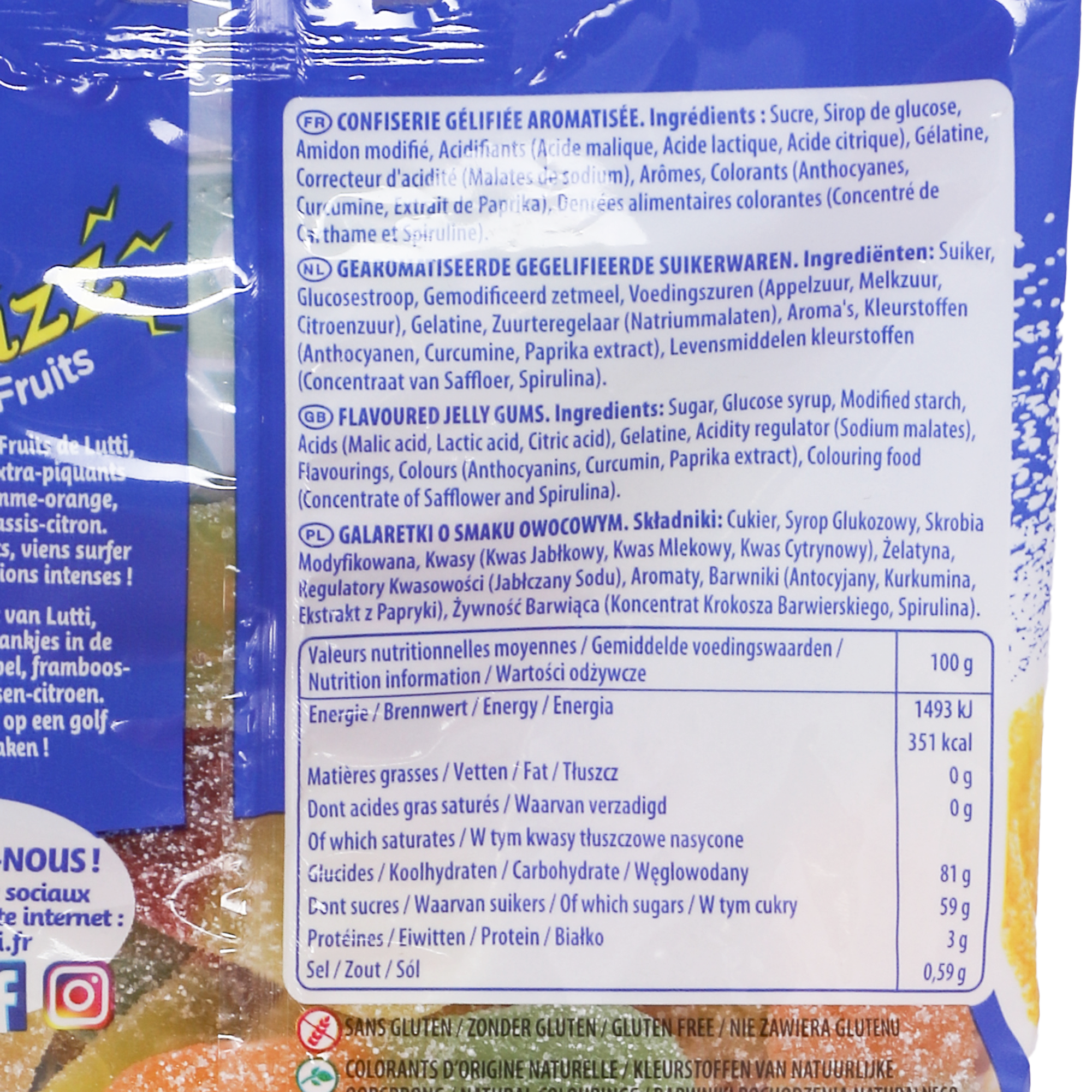 Sachet surffiz fruits