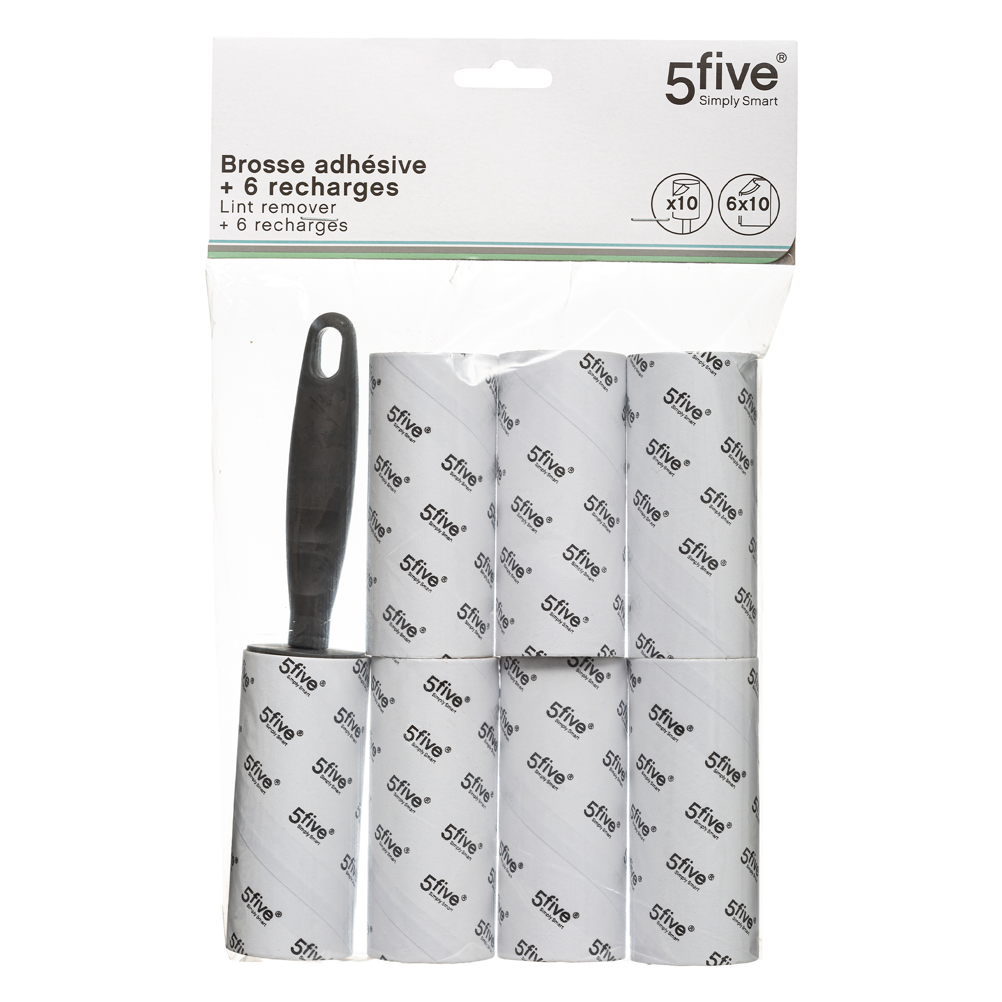 Brosse à vêtement adhésive + 6 recharges