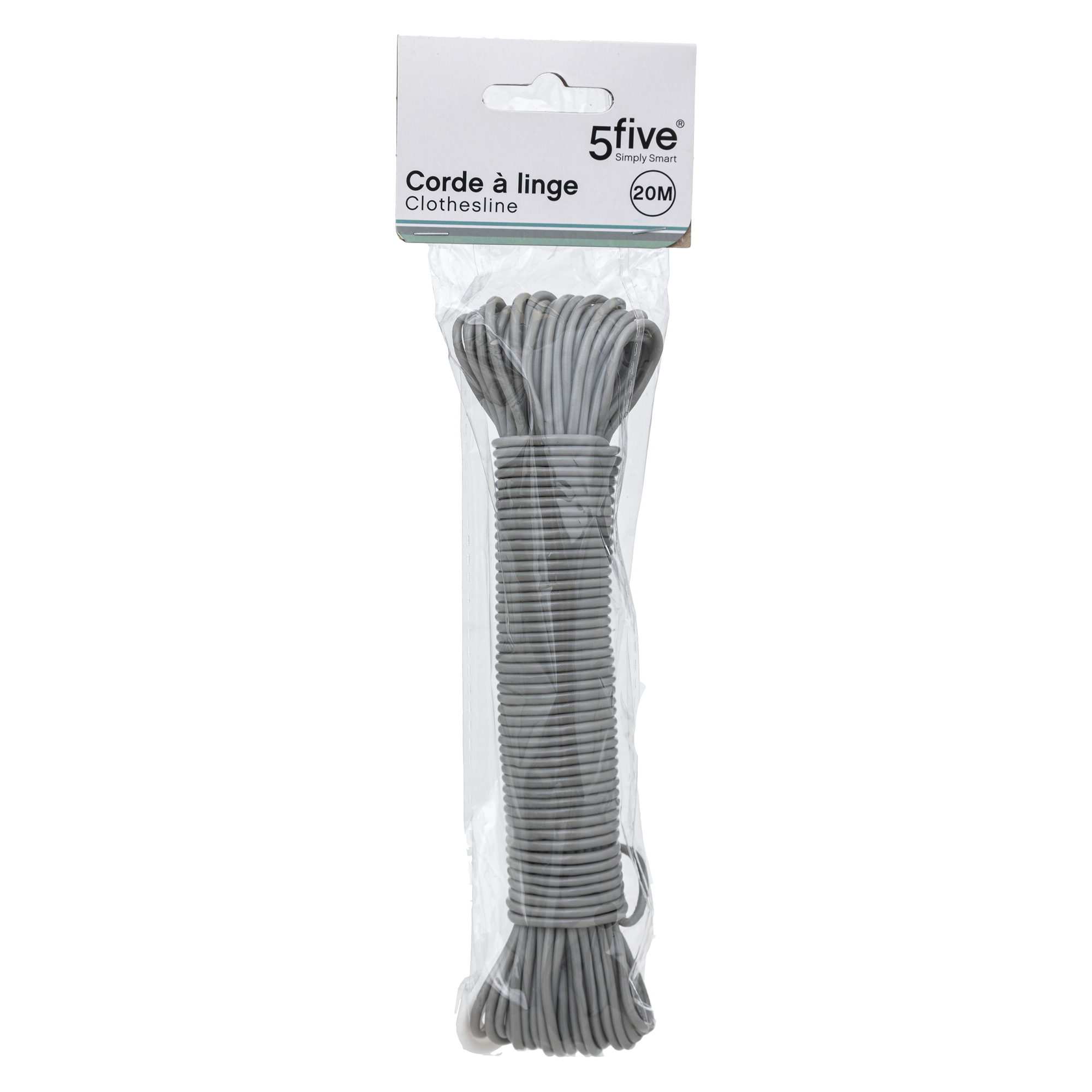 Corde à linge 20m gris