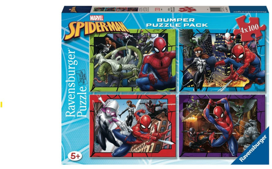 4 Puzzles Spiderman de 100 pièces