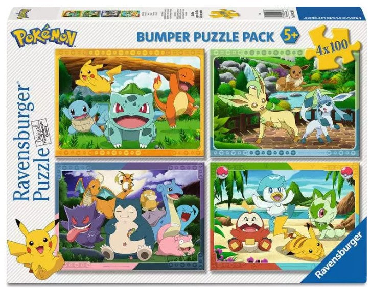 4 Puzzles Pokemon de 100 pièces