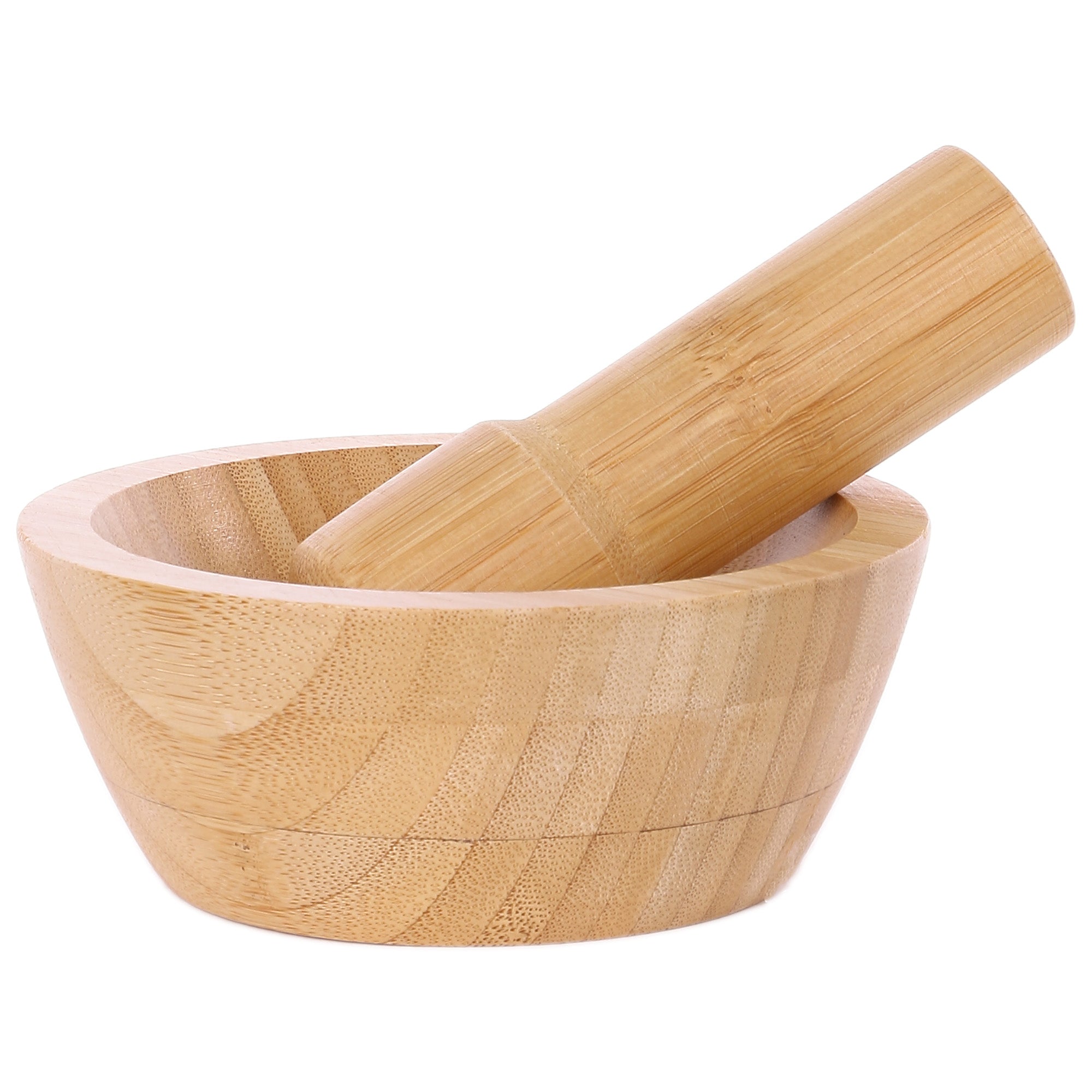 Mortier et pilon en bambou