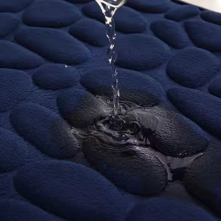 Tapis de bain et contour WC mémoire de forme  - Gris